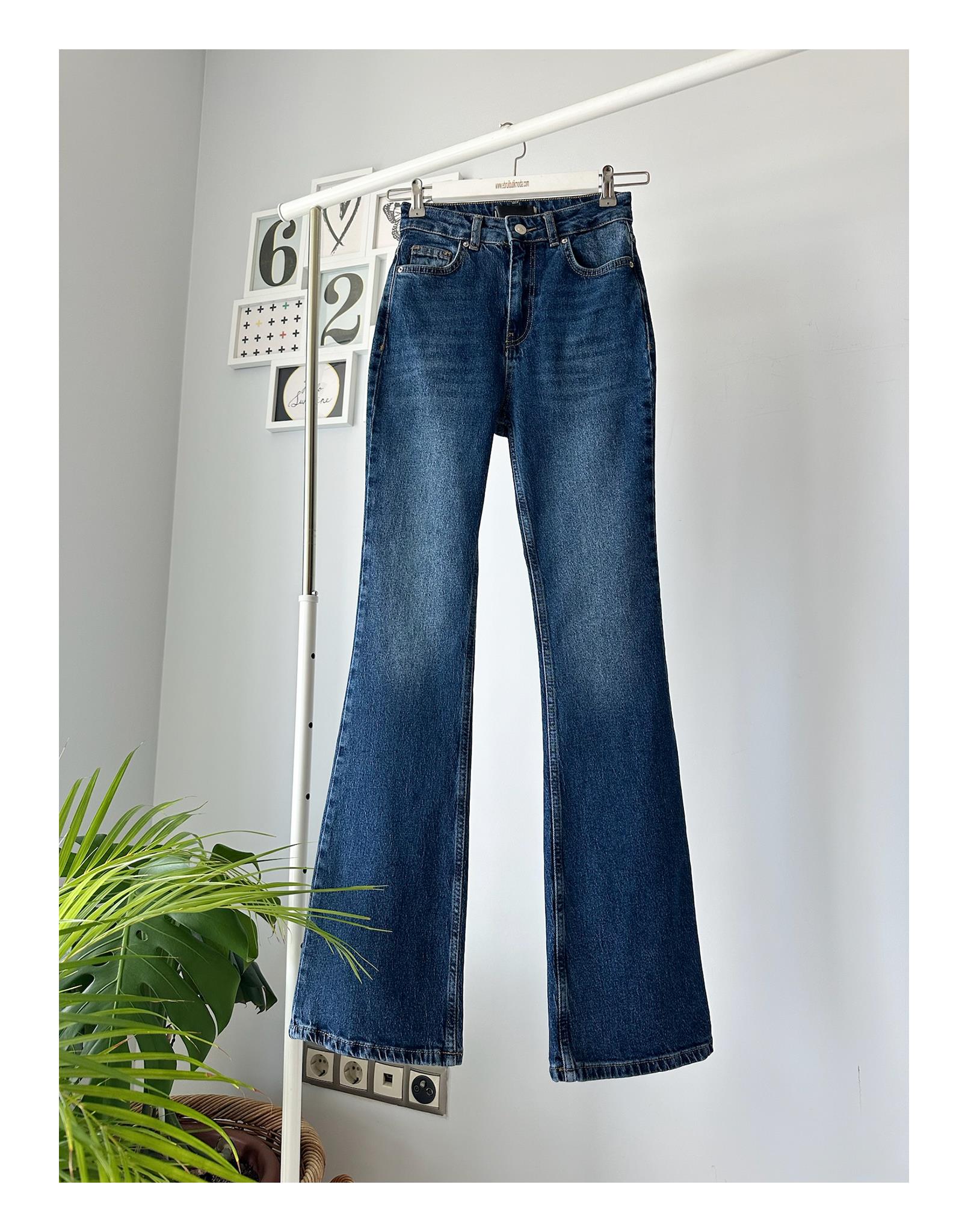 LİKRALI MAVİ İSPANYOL JEAN