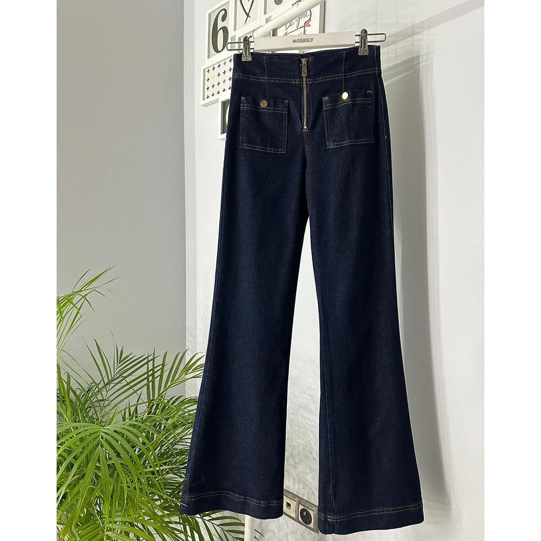 ÖNDEN CEPLİ WIDE LEG JEAN