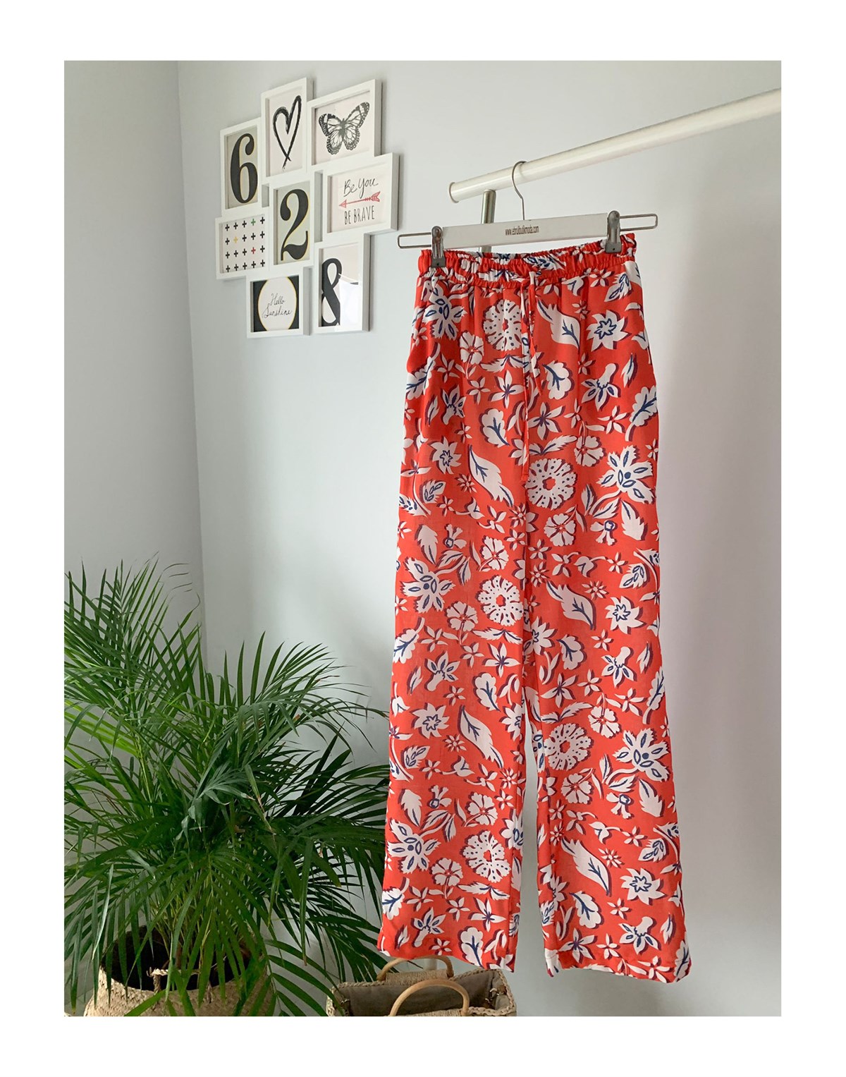 ORANGE DESEN BELİ LASTİKLİ PANTOLON