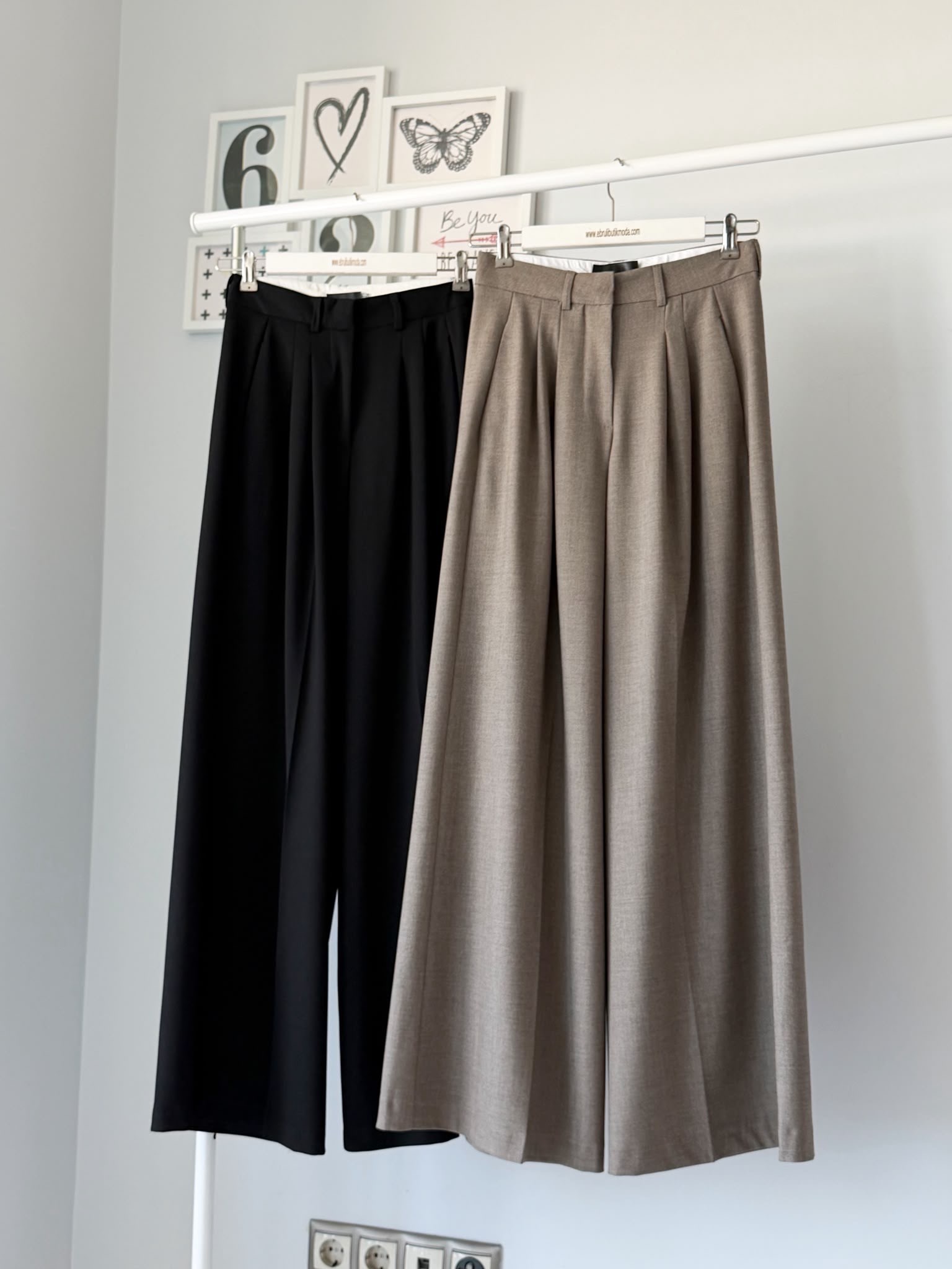 PİLE DETAY GENİŞ PAÇA PANTOLON