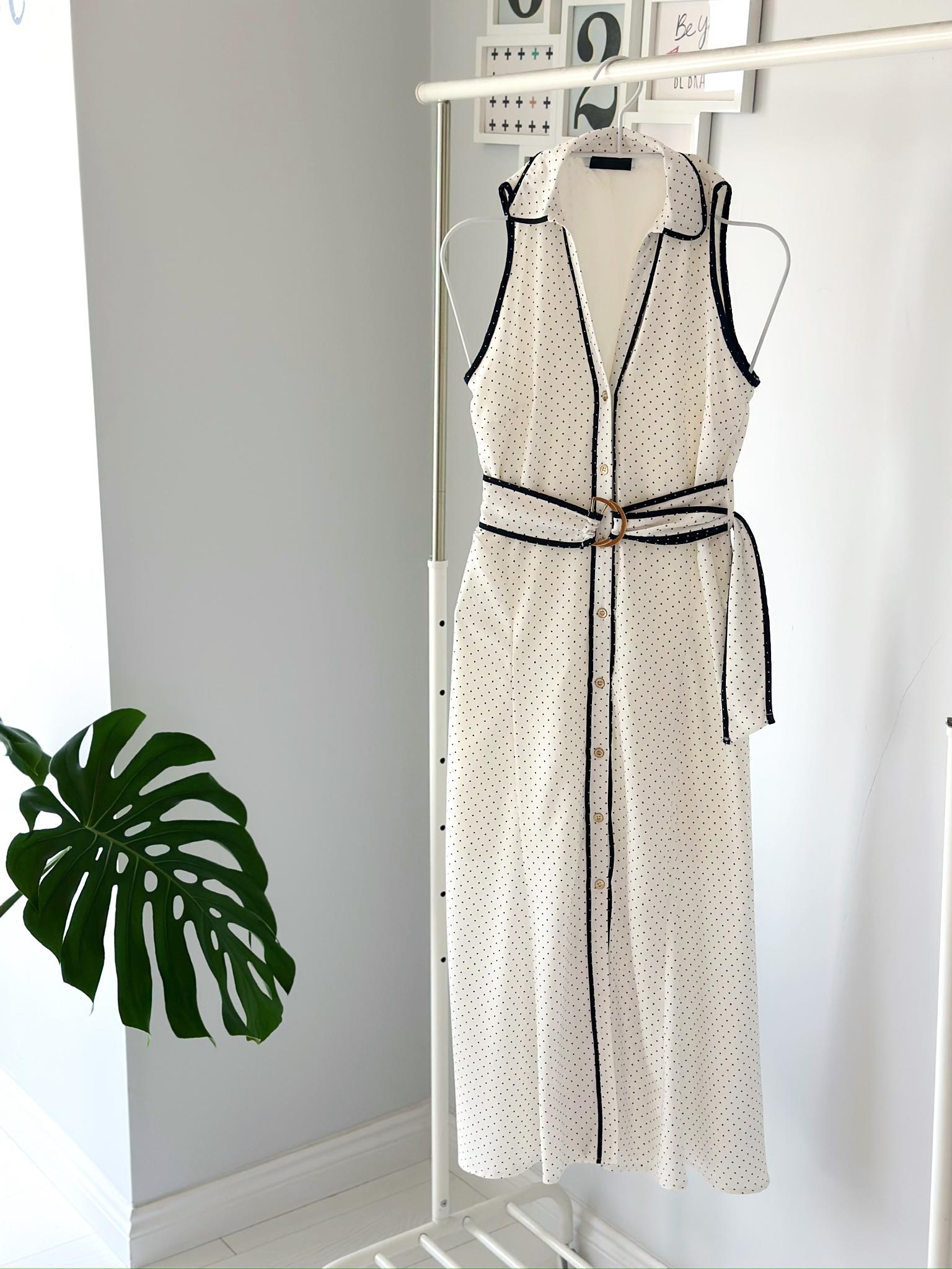 PUANTİYE DESENLİ ELBİSE