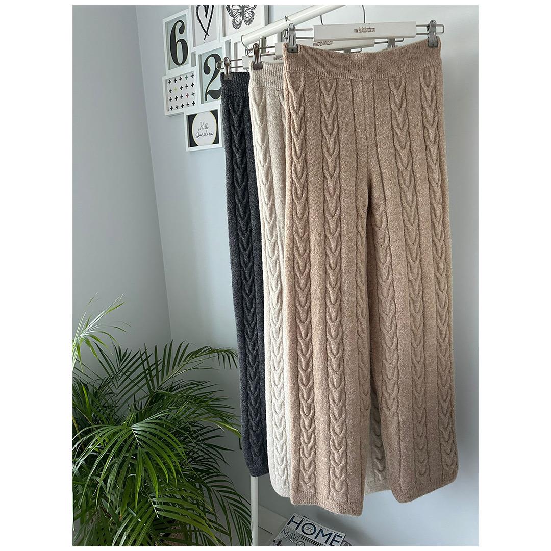 SAÇ ÖRGÜ TRİKO PANTOLON