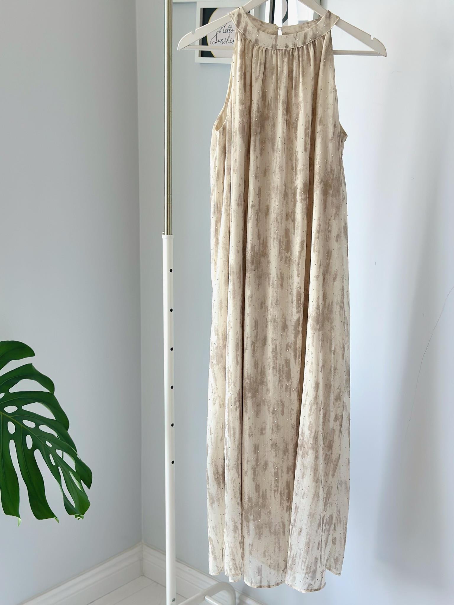 TAŞ DETAYLI ELBİSE