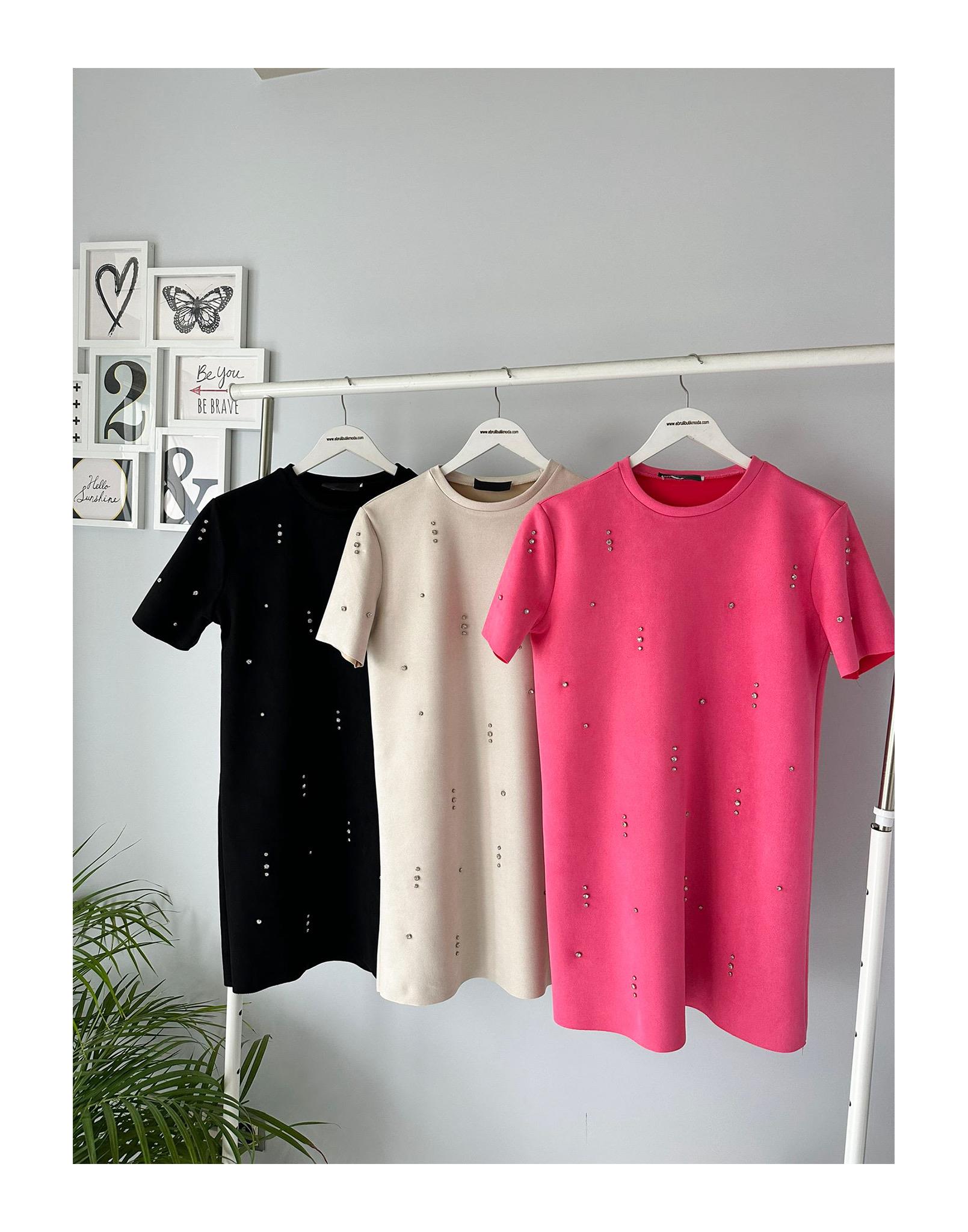 TAŞLI SÜET ELBİSE