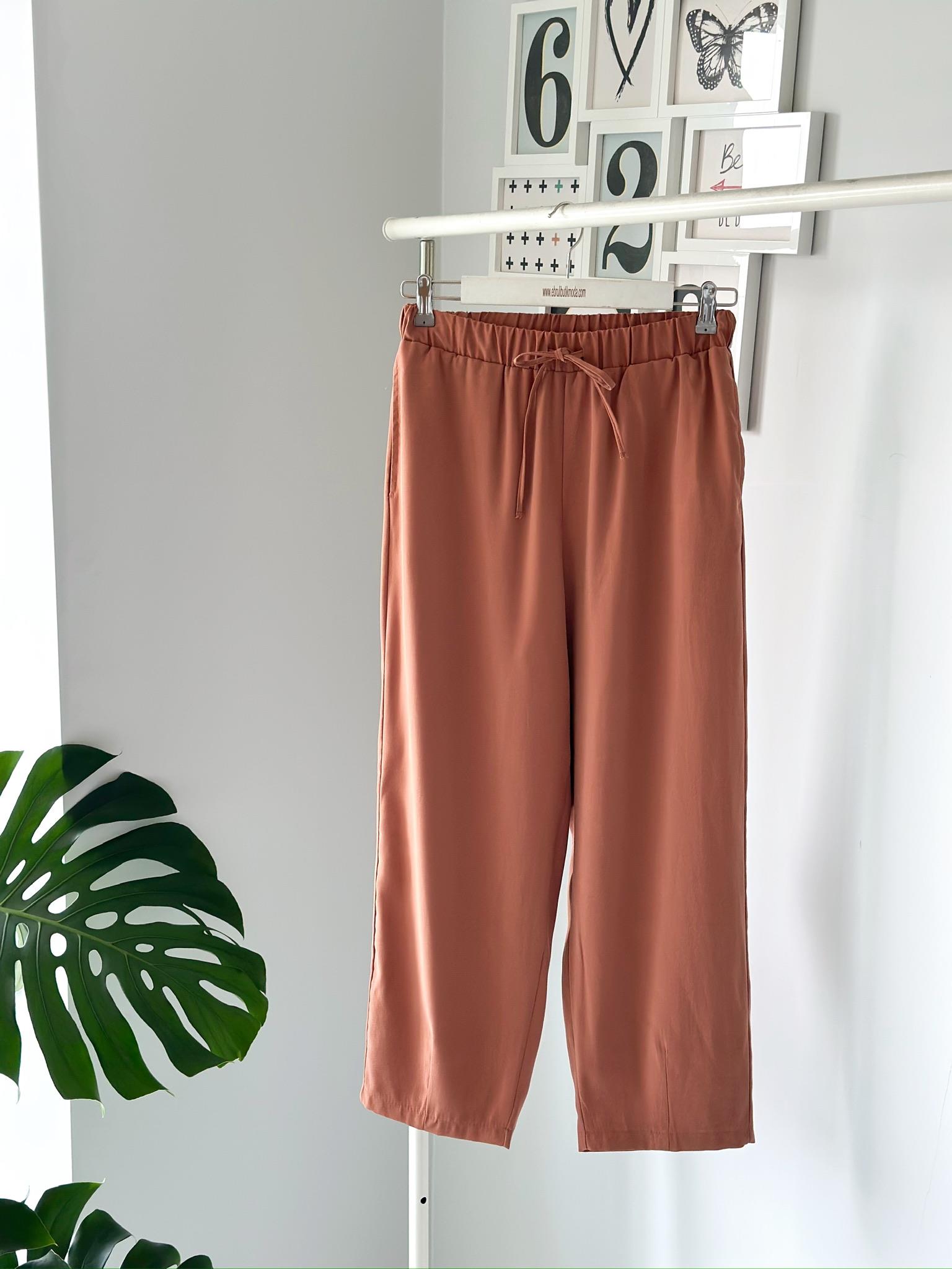 TENSEL KEMERİ LASTİKLİ PANTOLON