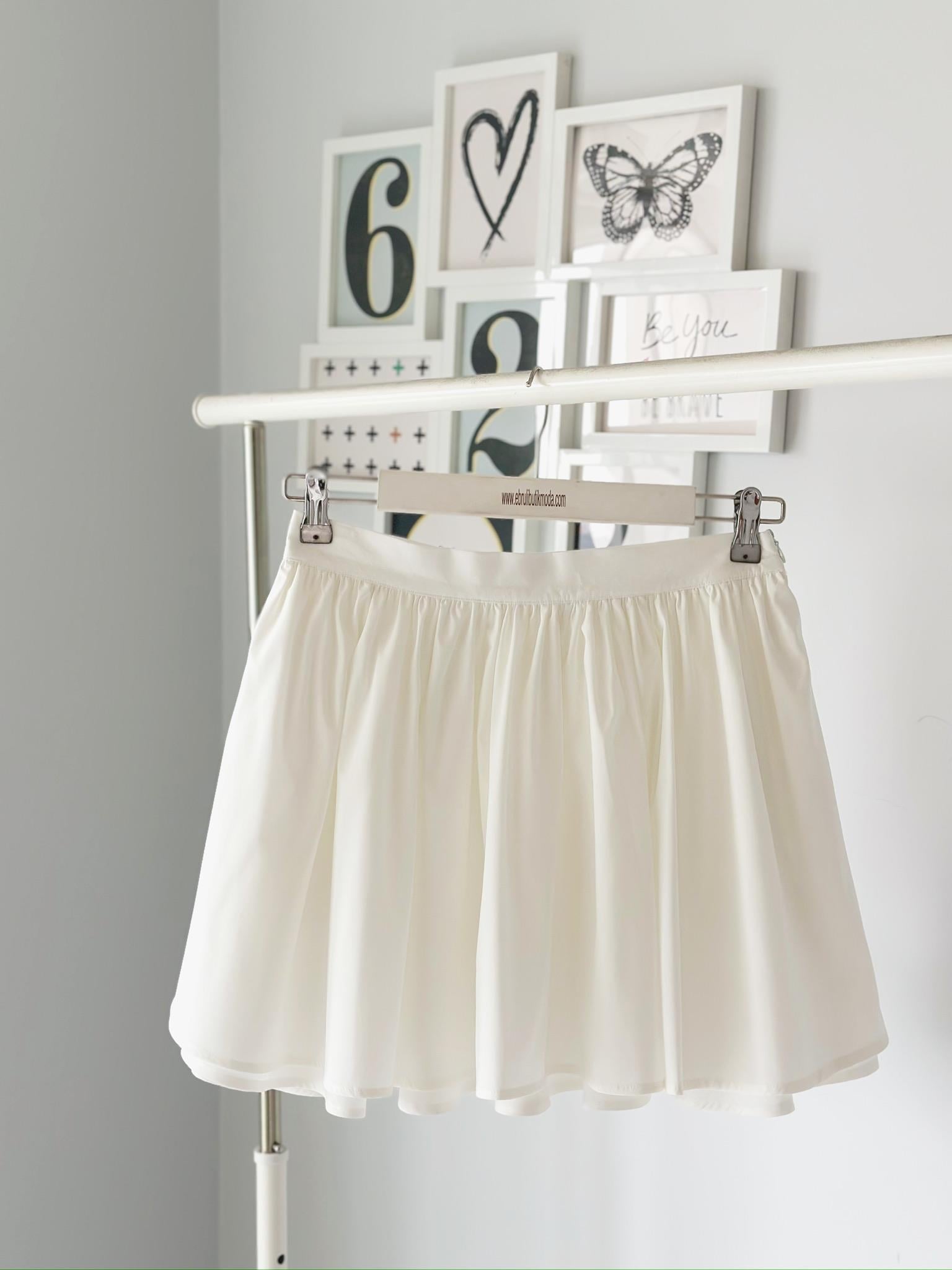 VOLANLI ÇİFT KAT ETEK