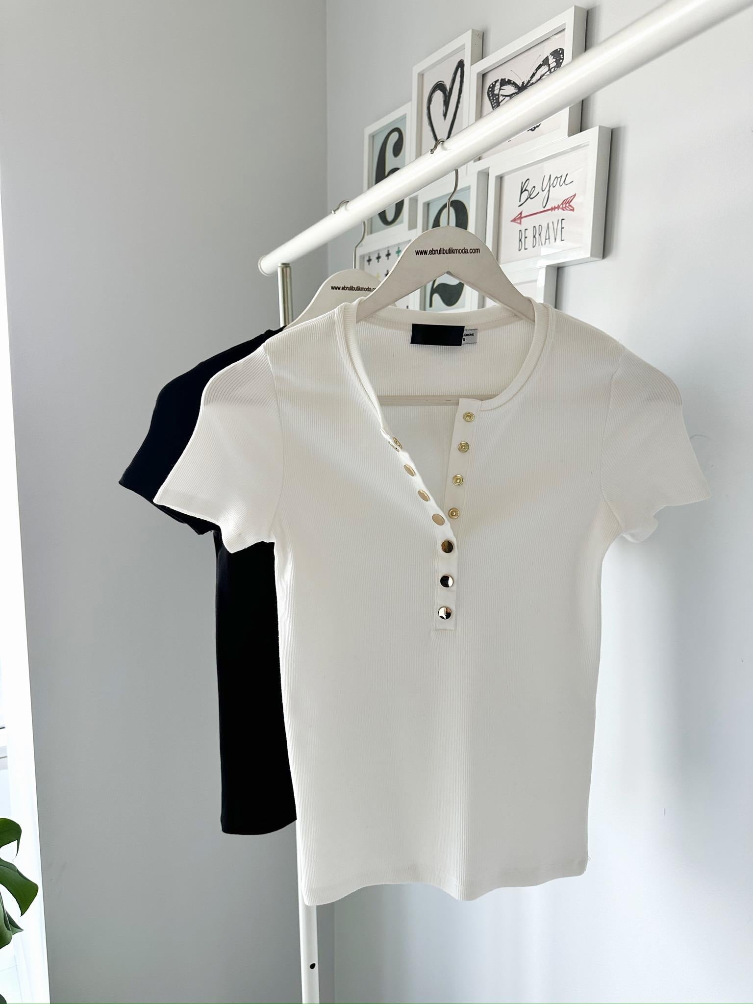 YARIM KOL ÇITÇITLI BLUZ