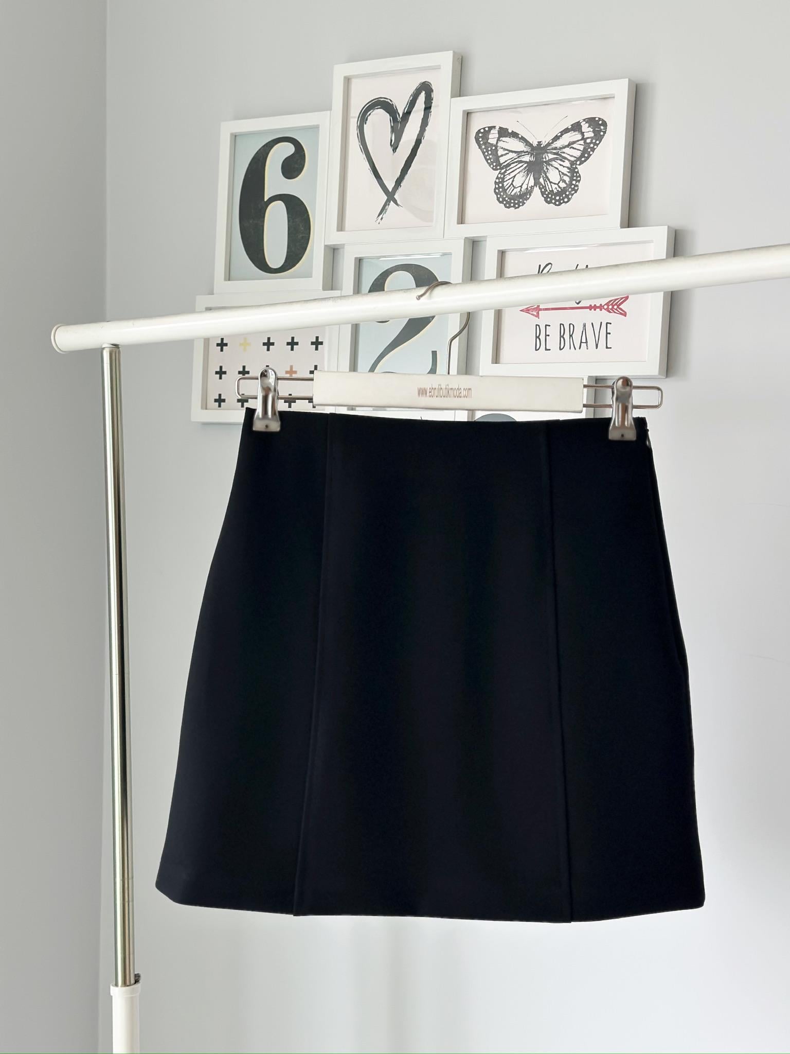 YÜKSEK BEL MİNİ ETEK