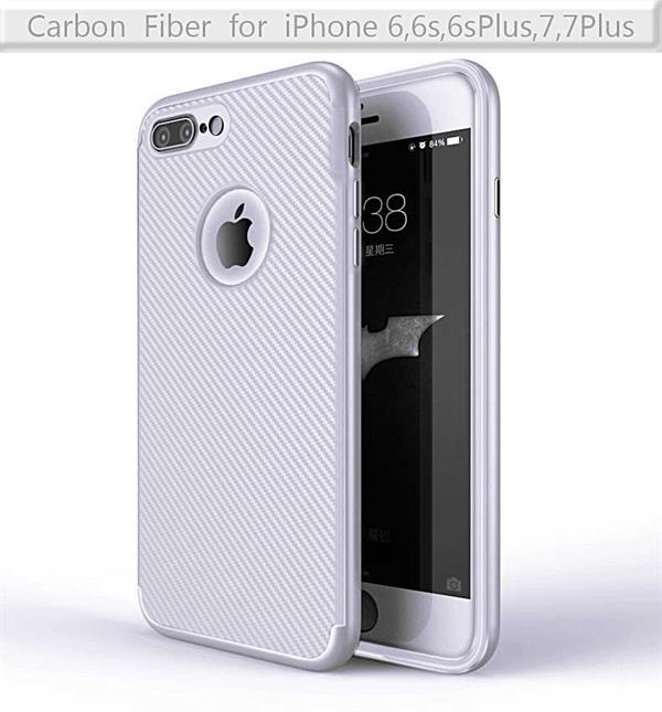 Apple iPhone 7 Plus Kılıf İ-Zore Karbon Silikon