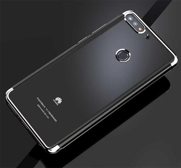 Huawei Y7 2018 Kılıf Zore Dört Köşeli Lazer Silikon Kapak