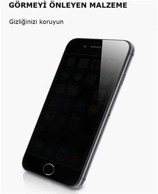 Apple iPhone 6 Plus Zore 5D Privacy Cam Ekran Koruyucu