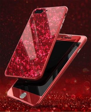 Apple iPhone 7 Plus Kılıf Voero Desenli 360 Magnet Kapak
