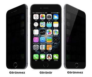Apple iPhone 8 Plus Zore 5D Privacy Cam Ekran Koruyucu