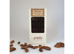 Aroha Stevialı %80 Bitter Çikolata (Ketojenik)