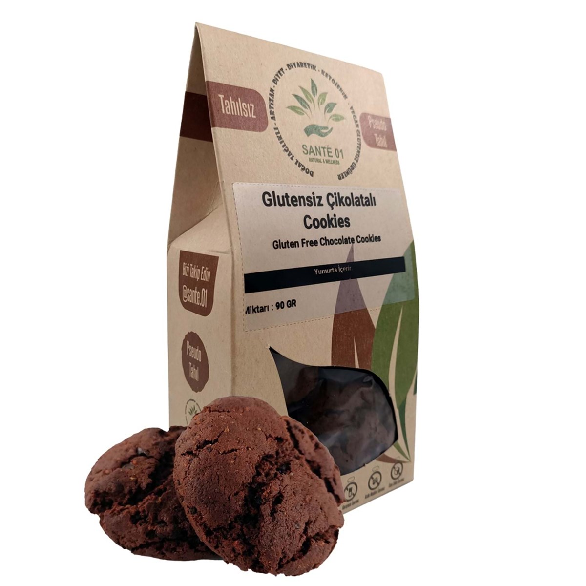 Glutensiz Cikolatalı Cookies 90 gr.
