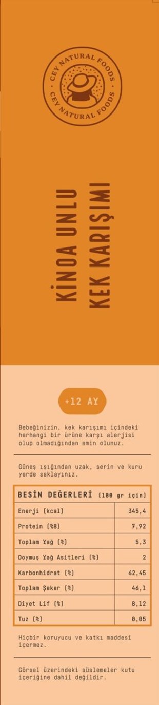 Cey Natural Kinoa Unlu Kek Karışımı 265 gr