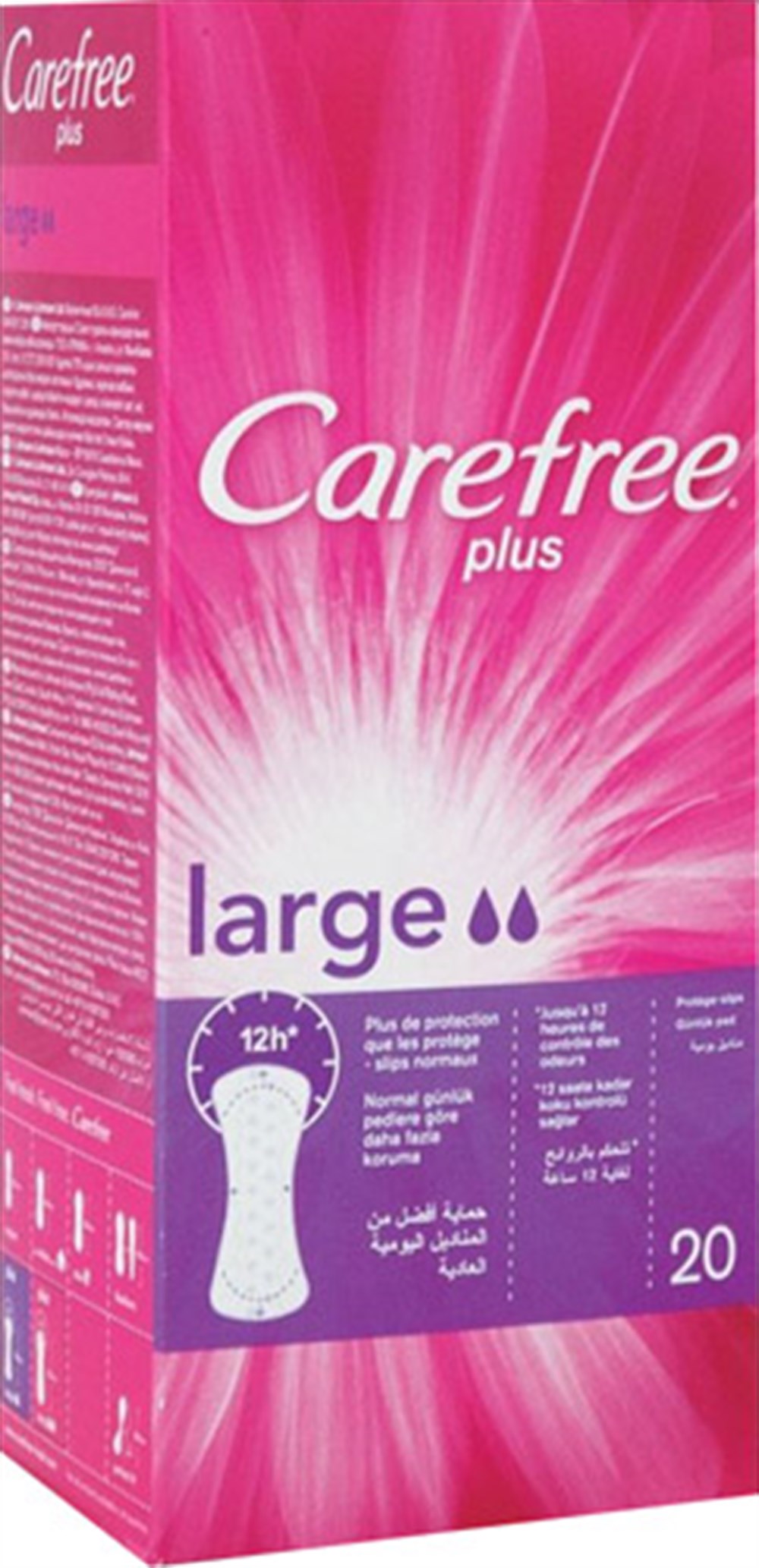 CAREFREE PLUS LARGE 20AD