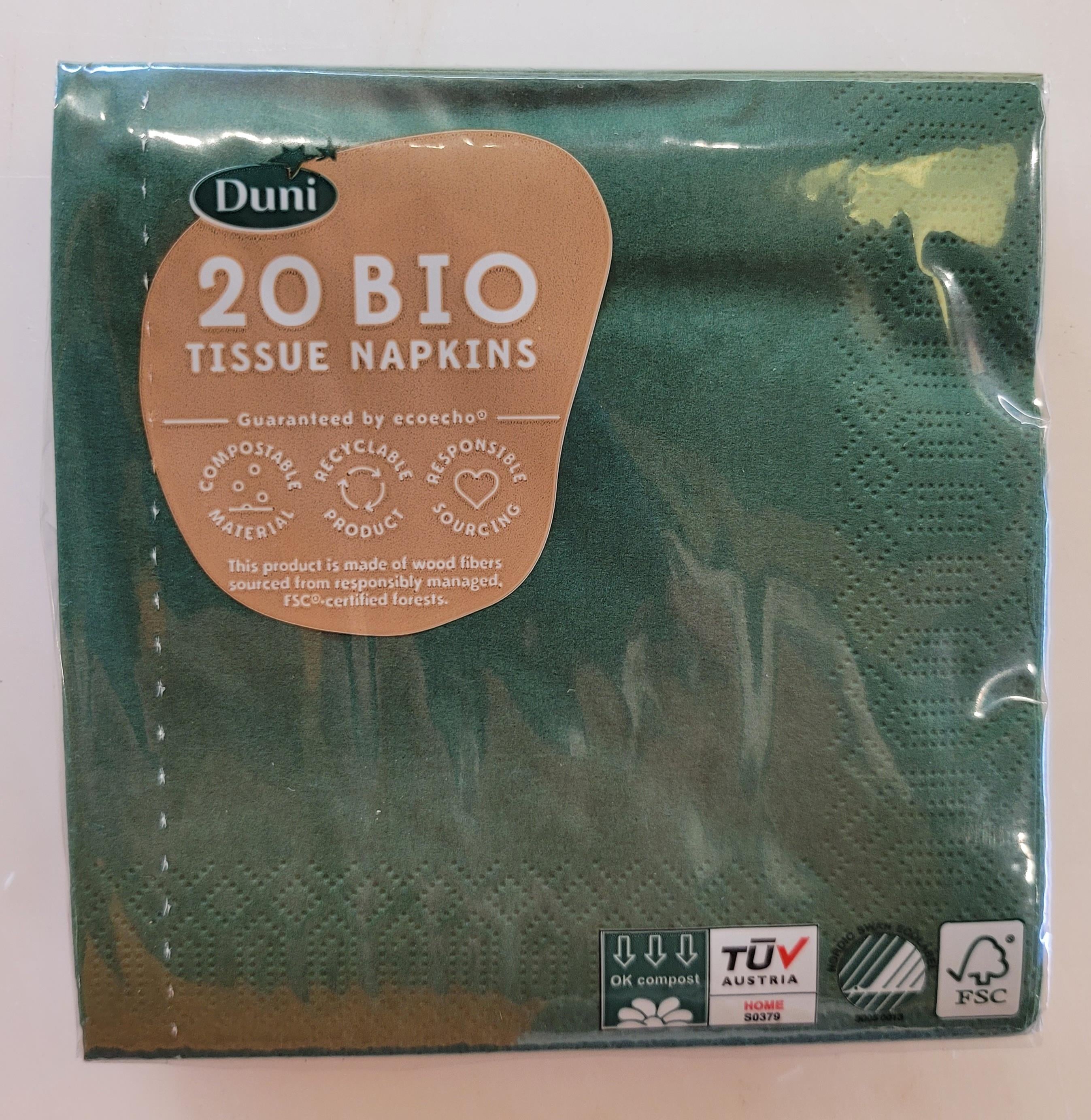 DUNİ DÜZ PEÇETE ORIENTAL YEŞİL 24x24CM