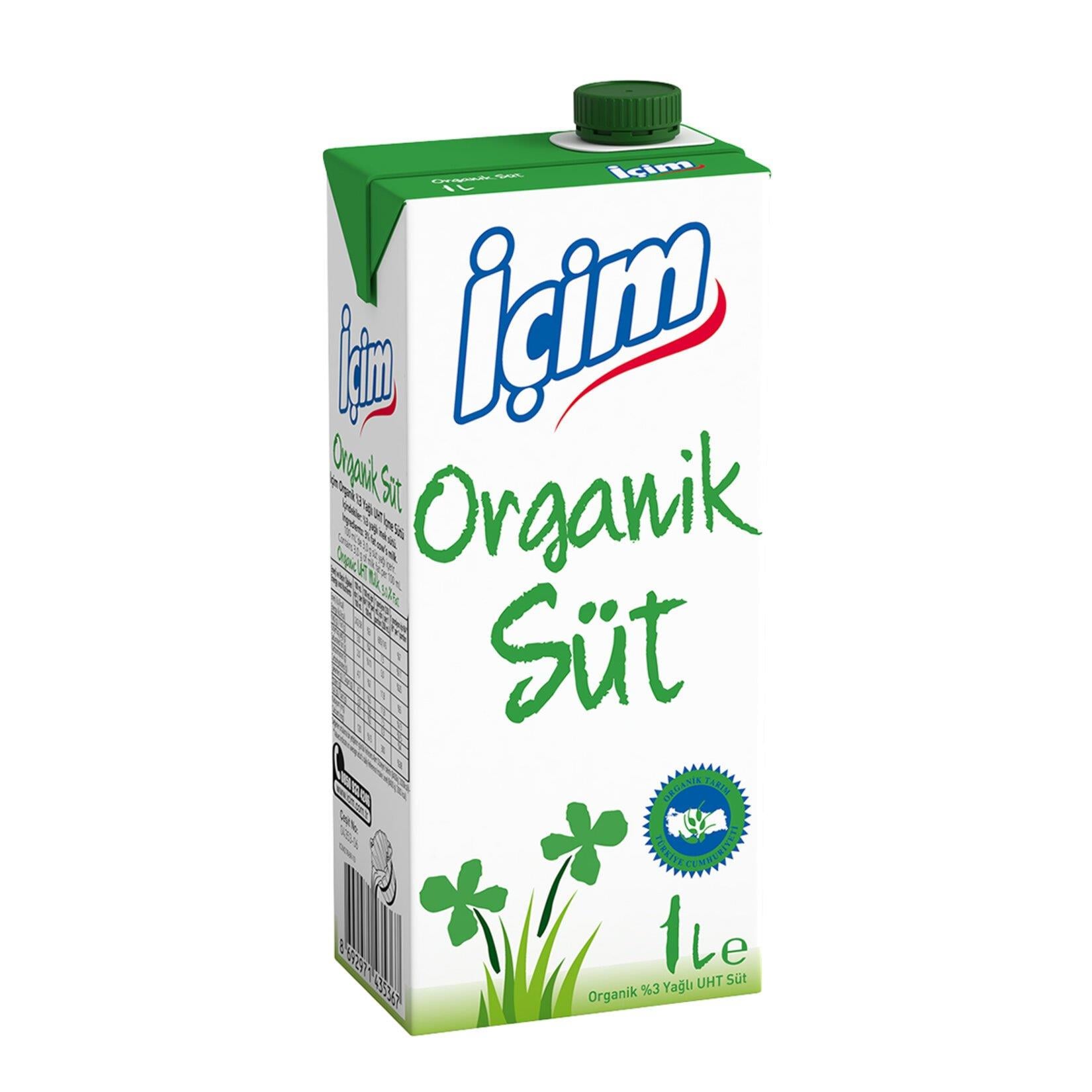 İÇİM ORGANİK SÜT 1 LT