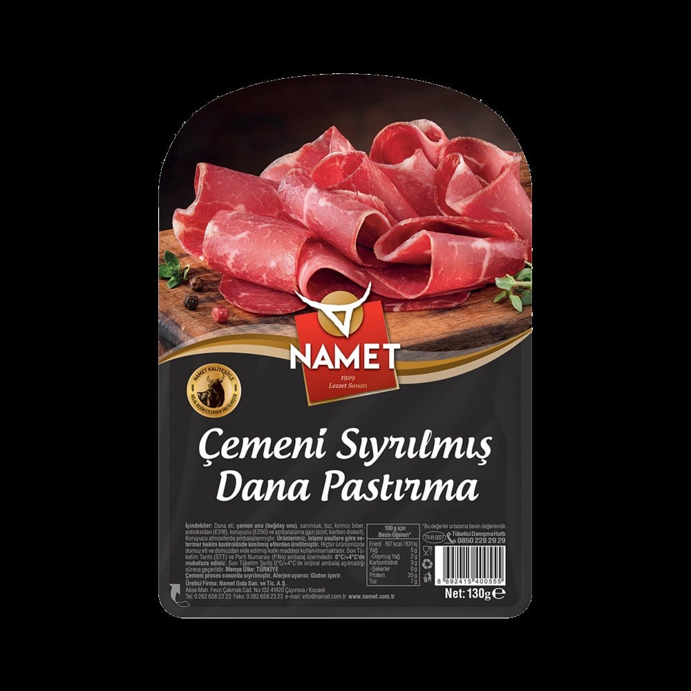 NAMET PASTIRMA ÇEMENSİZ 130GR