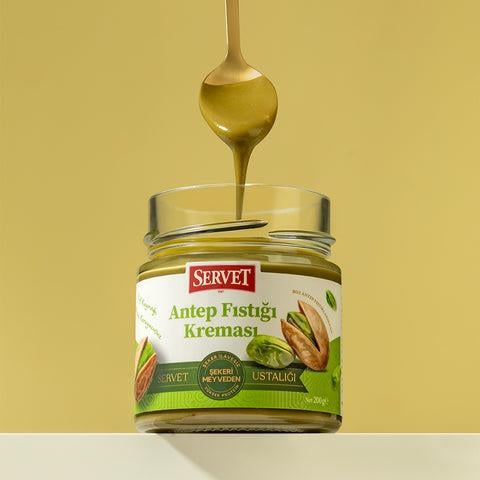 SERVET ŞEKERSİZ ANTEP FIST.KREMASI CAM 200GR