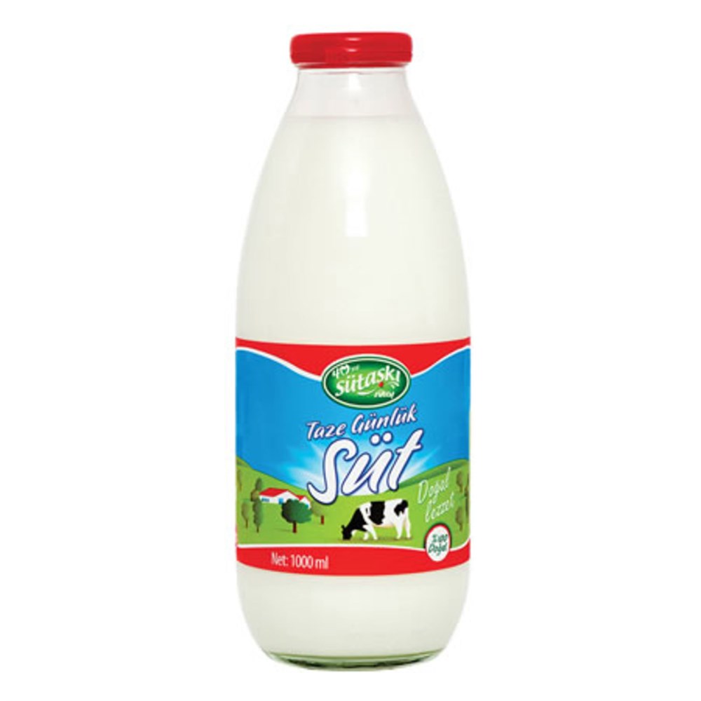 SÜTAŞ GÜNLÜK CAM ŞİŞE SÜT 1LT