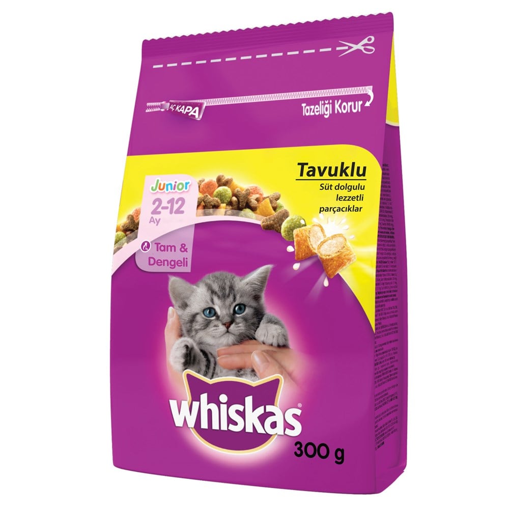 WHISKAS JUNIOR TAVUKLU 300GR