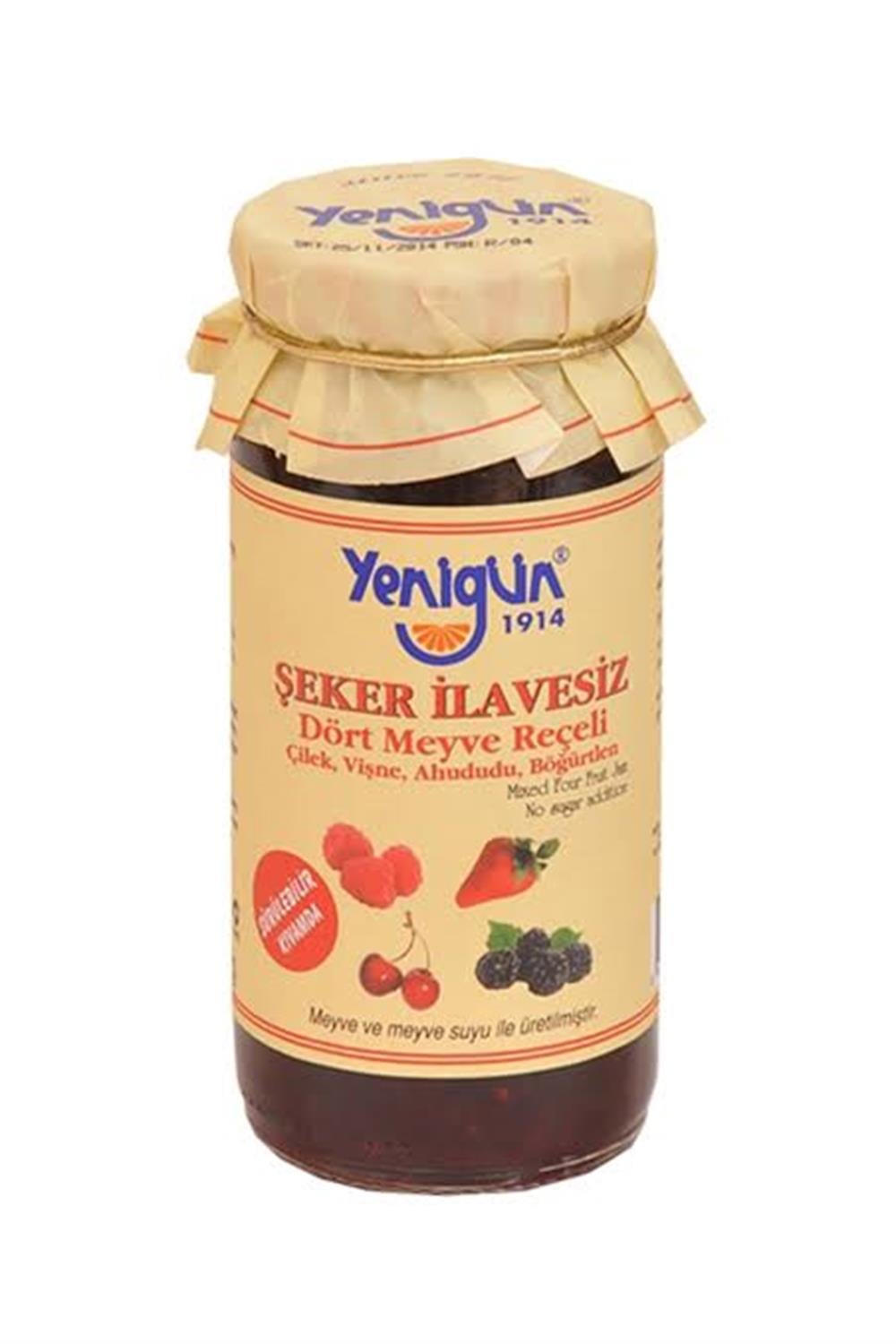 YENİGÜN ŞEKERSİZ DÖRT MEYVE REÇEL 290GR