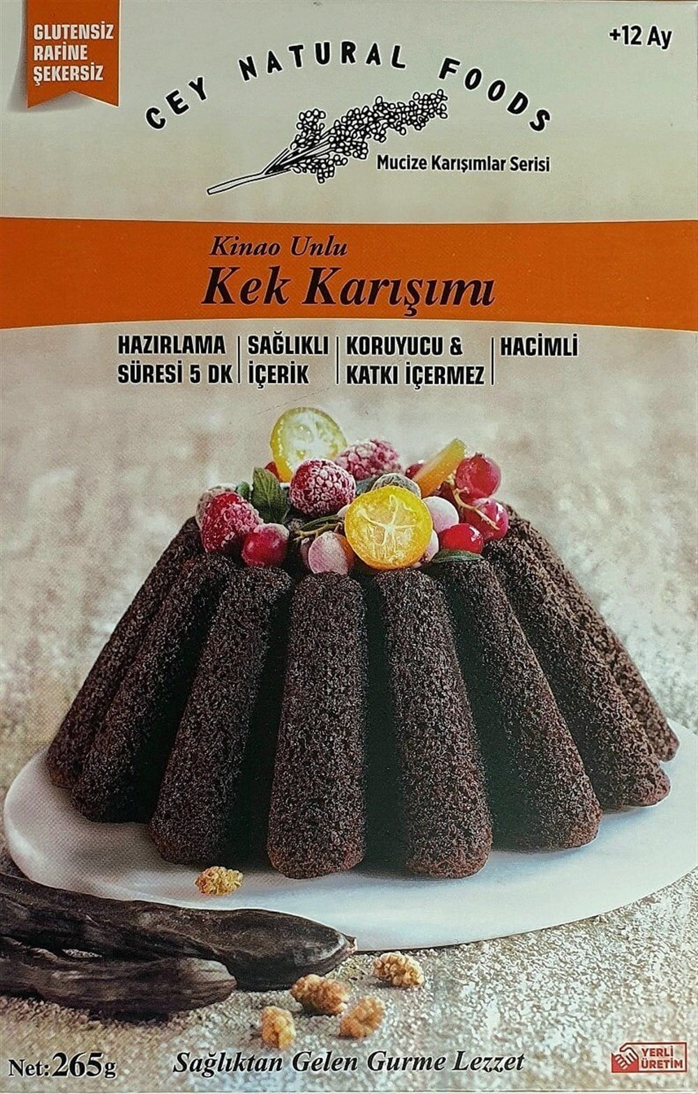 CEY NATURAL KİNOA UNLU KEK KARIŞIMI 265GR