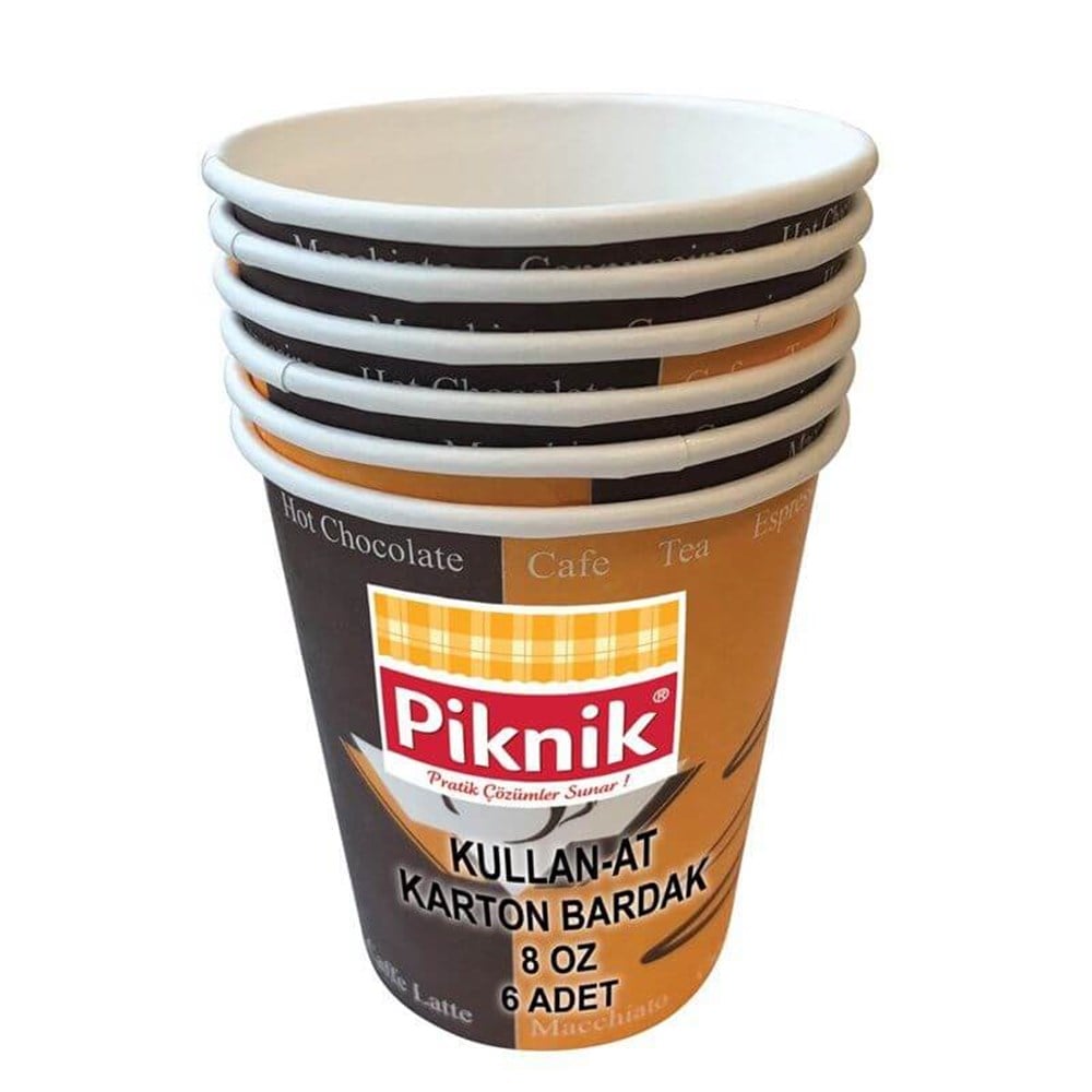 PİKNİK KARTON BARDAK 6'LI ORTA