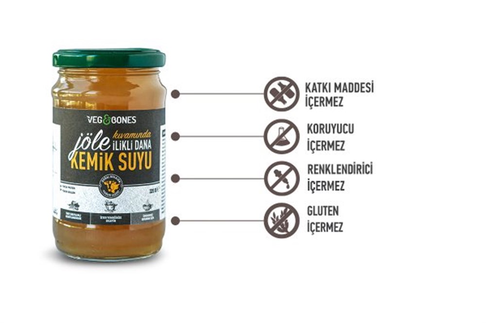VEG BONES JÖLE İLİKLİ KEMİK SUYU CAM 480ML
