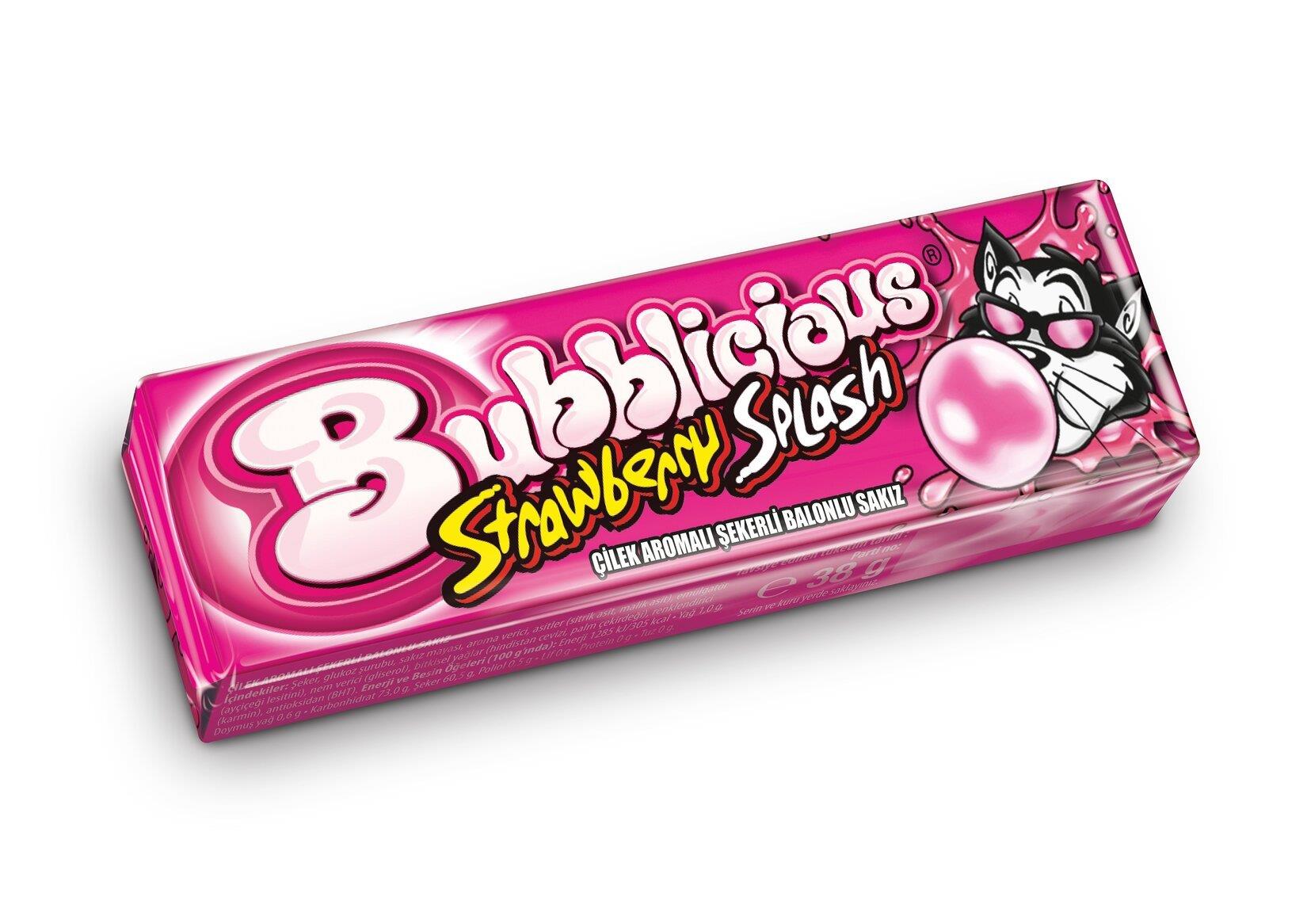 BUBBLİCİOUS ÇİLEKLİ SAKIZ 38GR