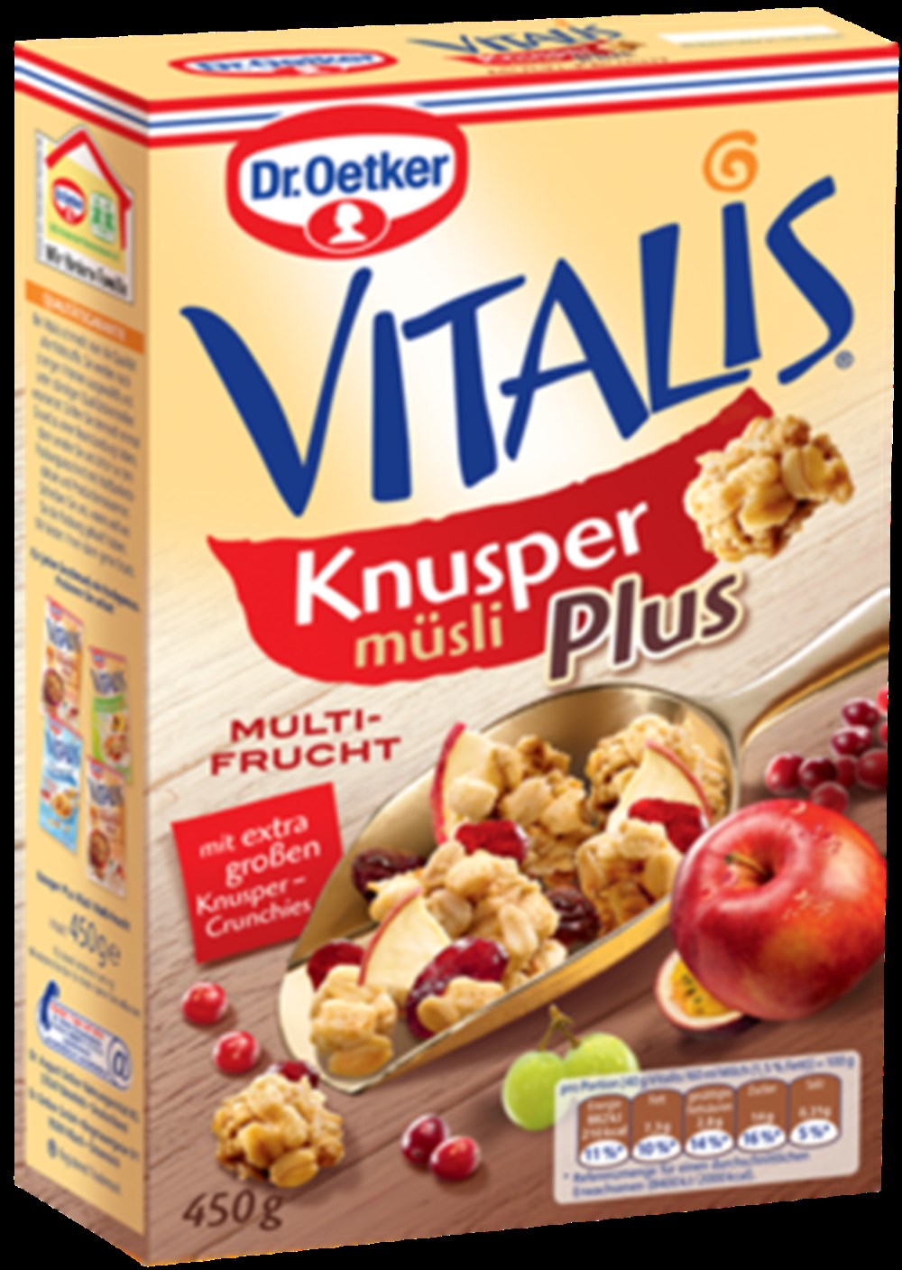 DR.OETKER VİTALİS ÇITIR MEYV.MÜSLİ 450GR
