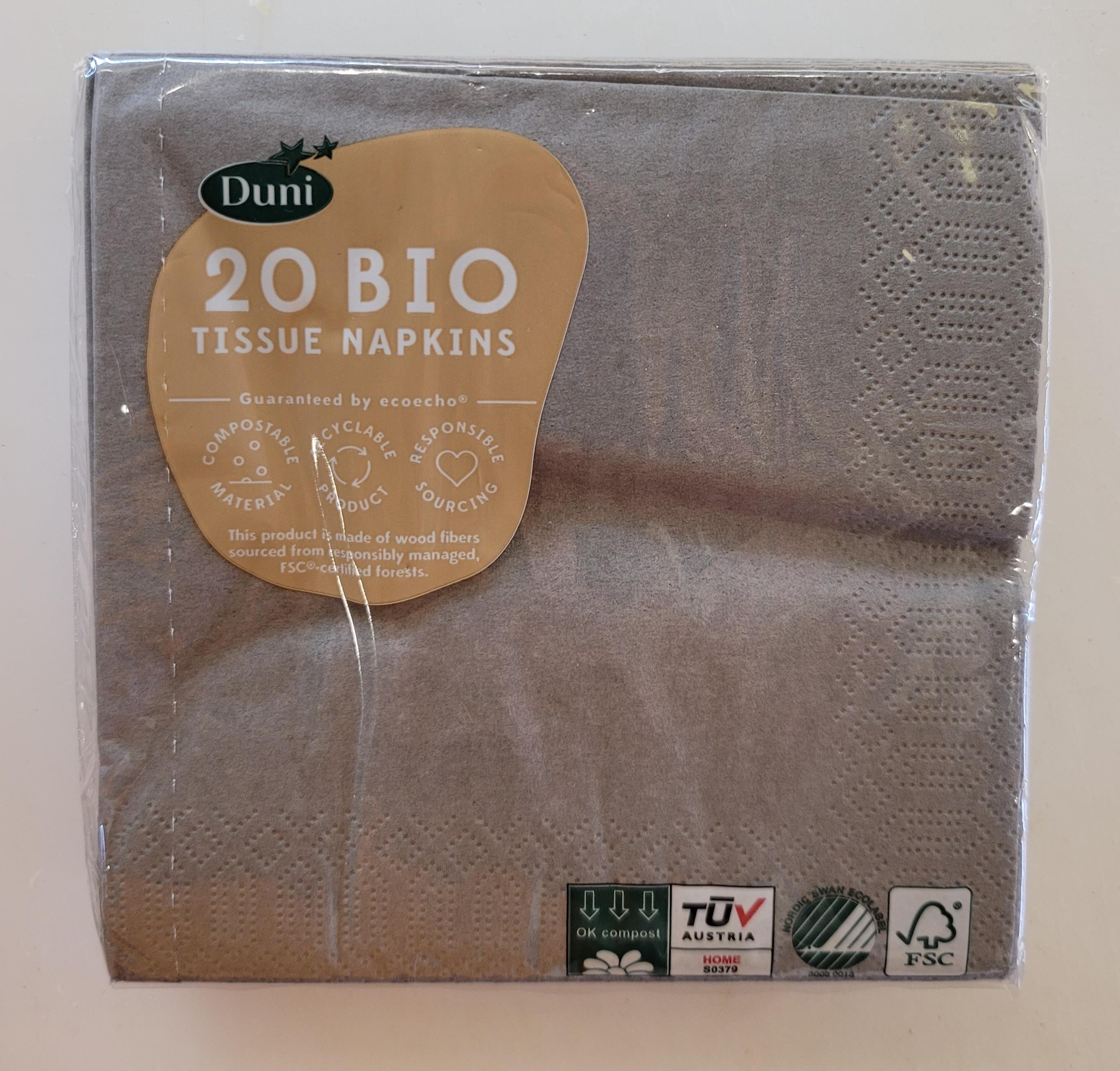 DUNİ DÜZ PEÇETE GRİ 24x24CM