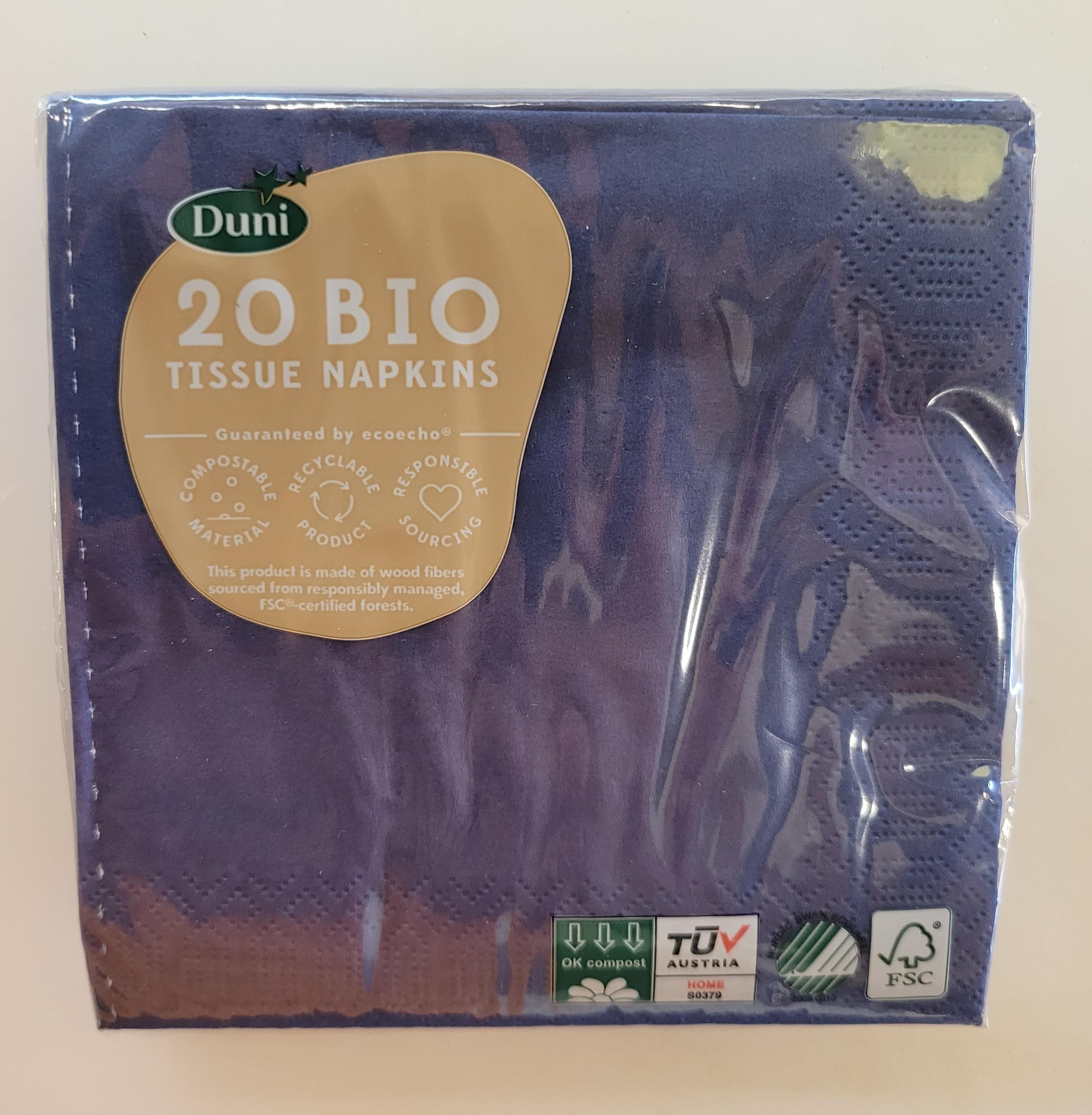 DUNİ DÜZ PEÇETE ORIENTAL MAVİ 24x24CM