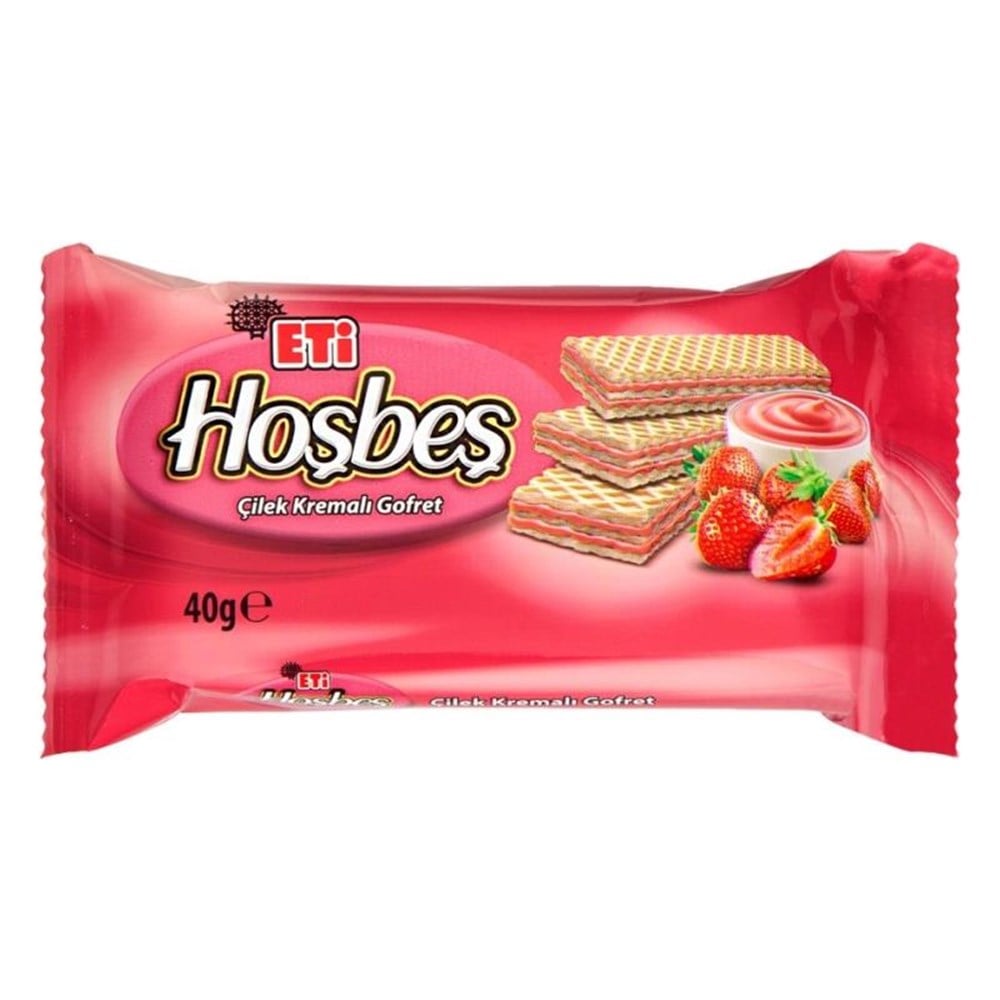 ETİ HOŞBEŞ GOFRET ÇİLEKLİ 40GR