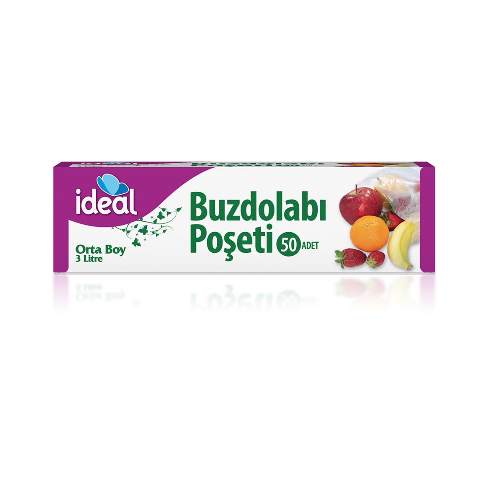 İDEAL BUZDOLABI POŞETİ ORTA 50Lİ