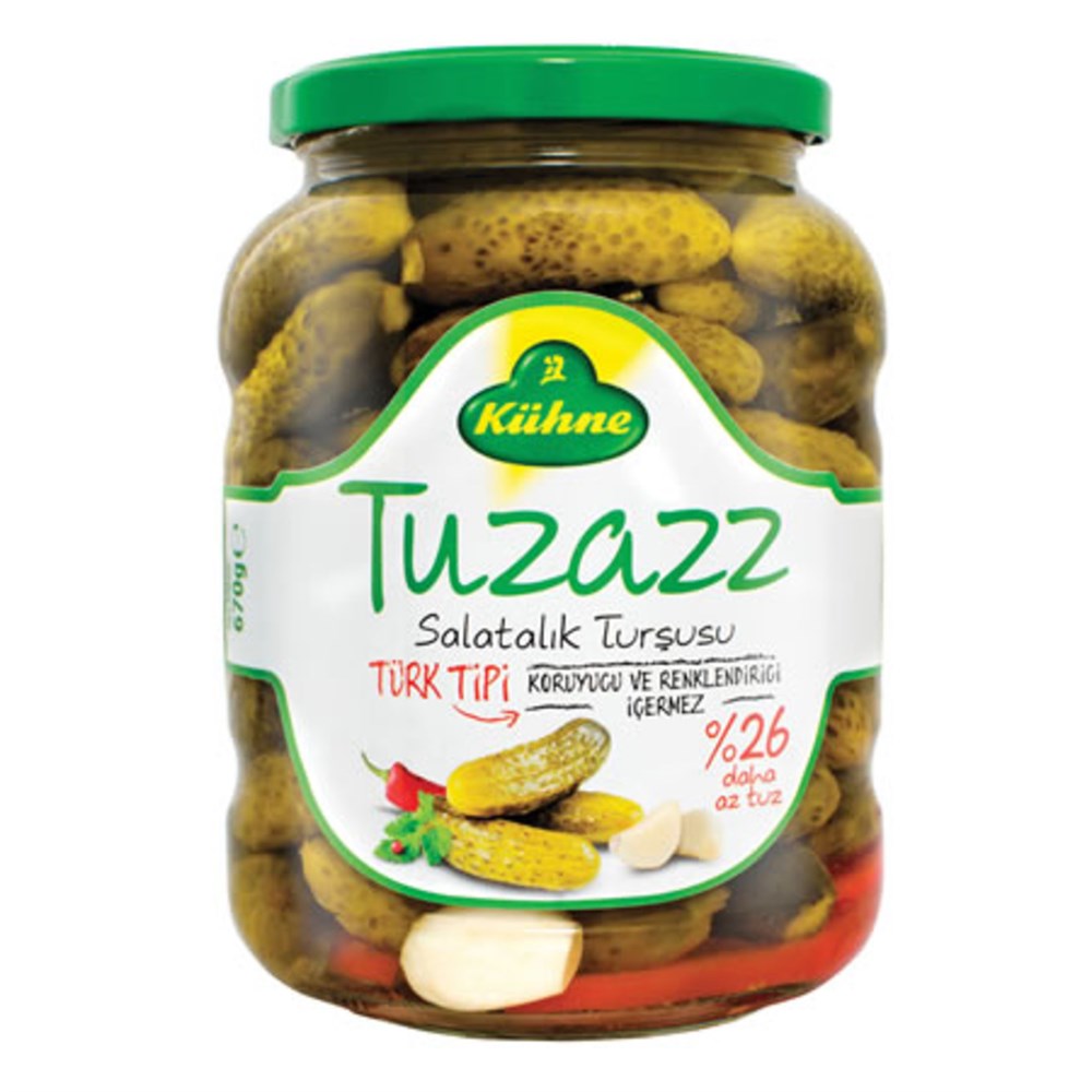 KÜHNE AZ TUZLU SALATALIK TURŞU 670GR