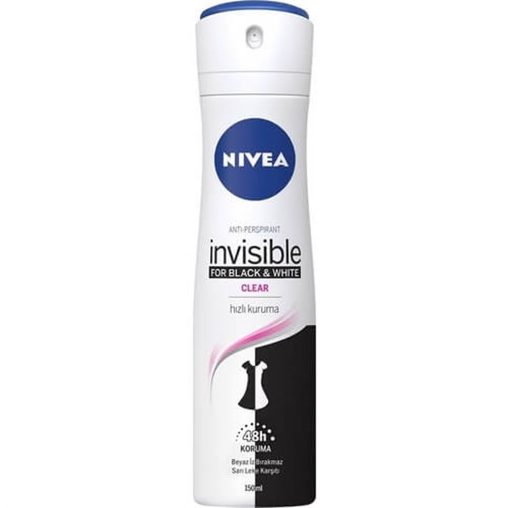 NIVEA DEO.KADIN INV.BLACK CLEAR 150ML