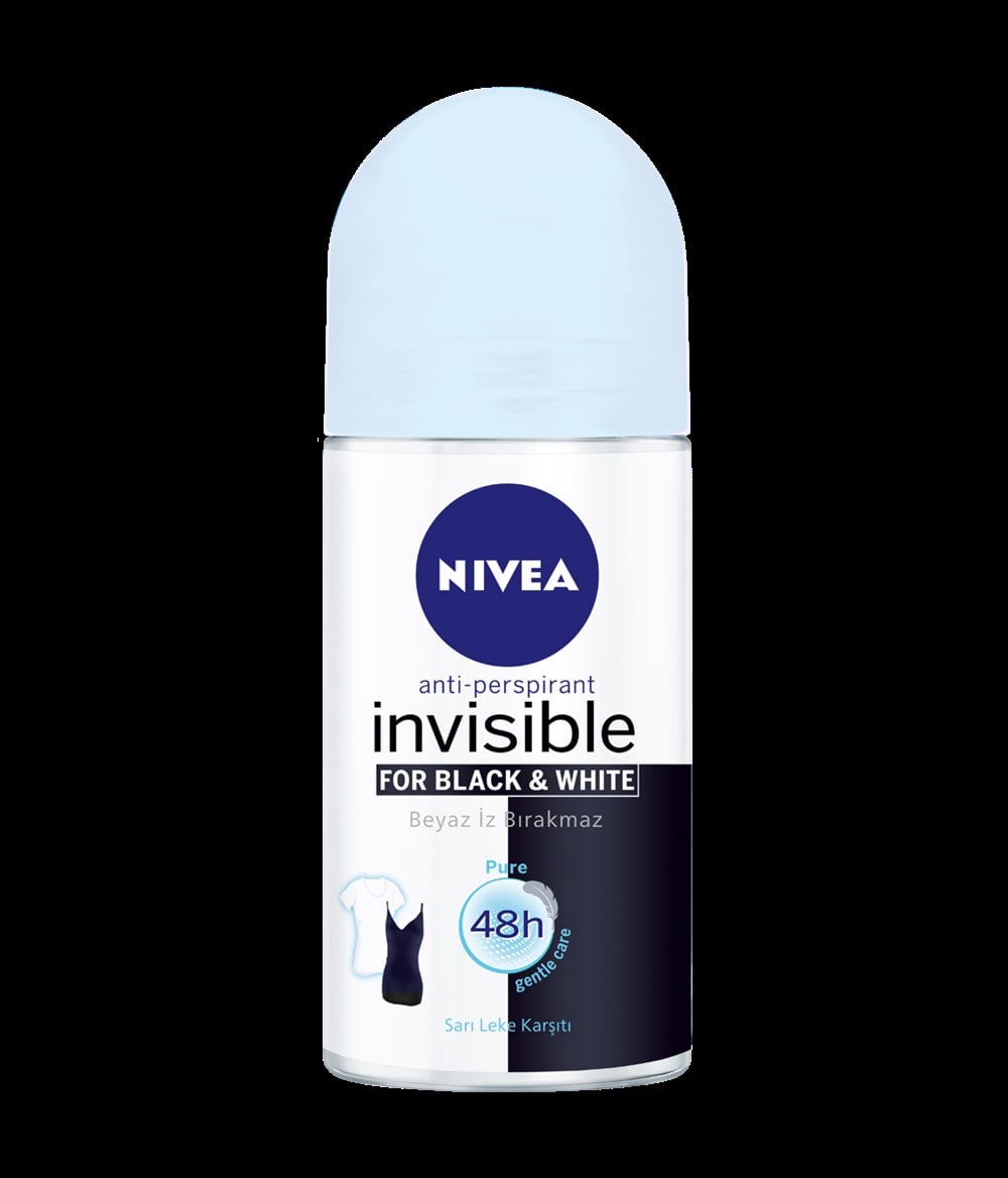NIVEA ROLLON KADIN INV B&W PURE 50ML