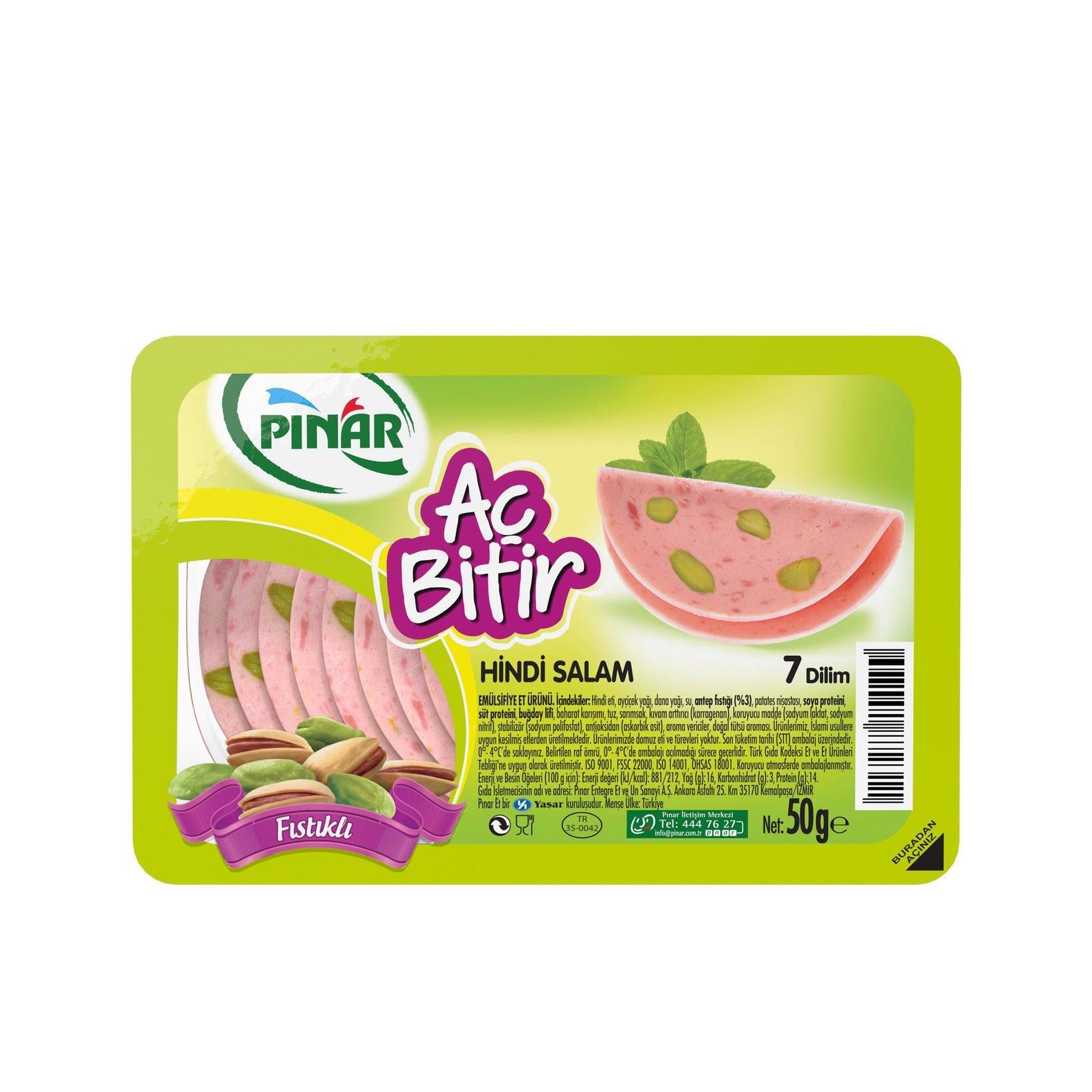 PINAR HİNDİ FIST.SALAM 50GR