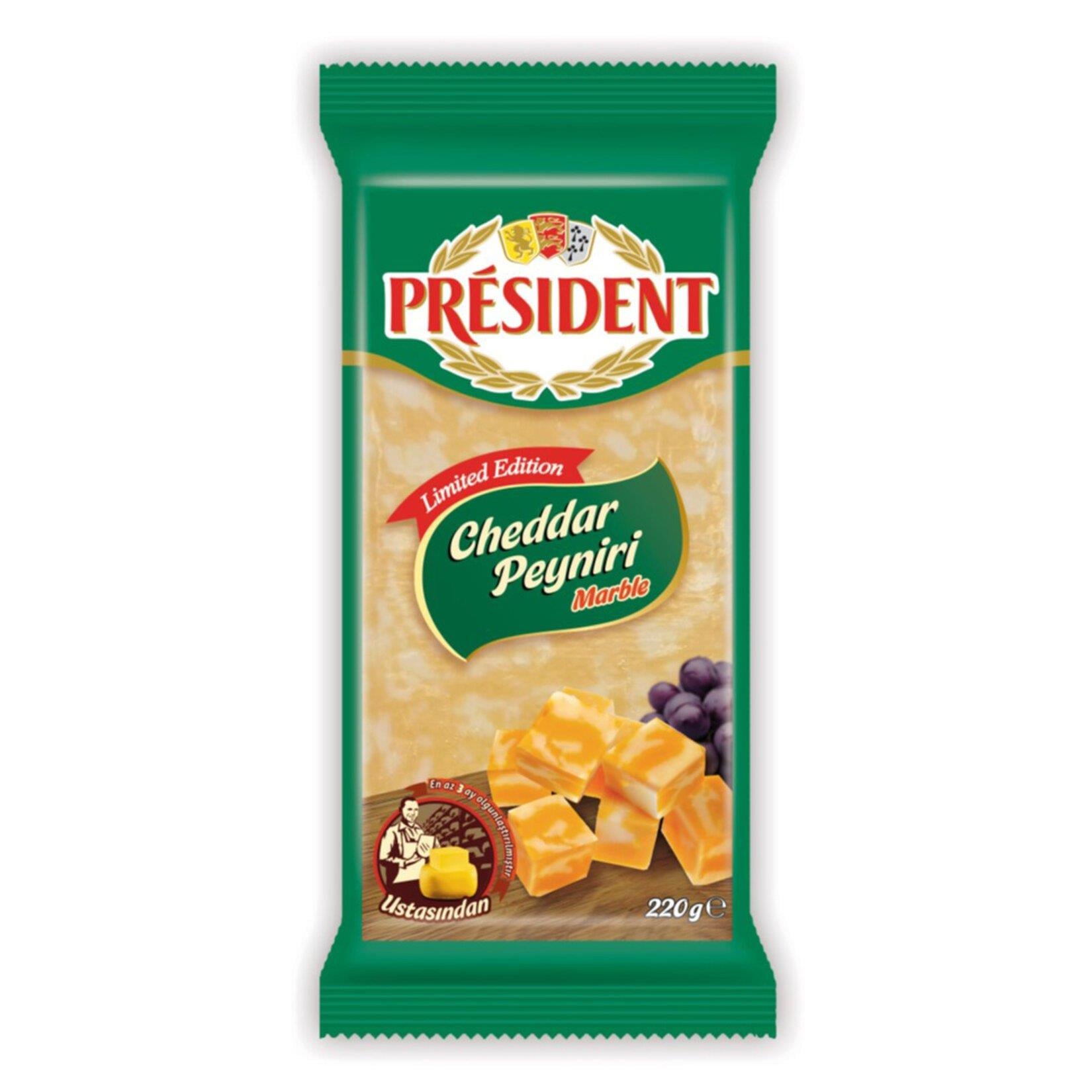 PRESİDENT MARBLE CHEDDAR 220GR