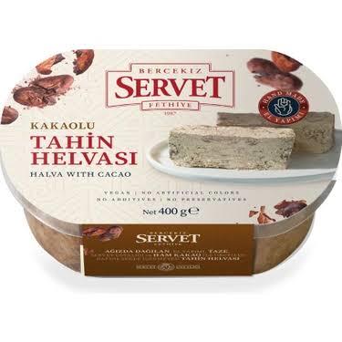 SERVET ŞEKERSİZ HELVA KAKOLU 400GR