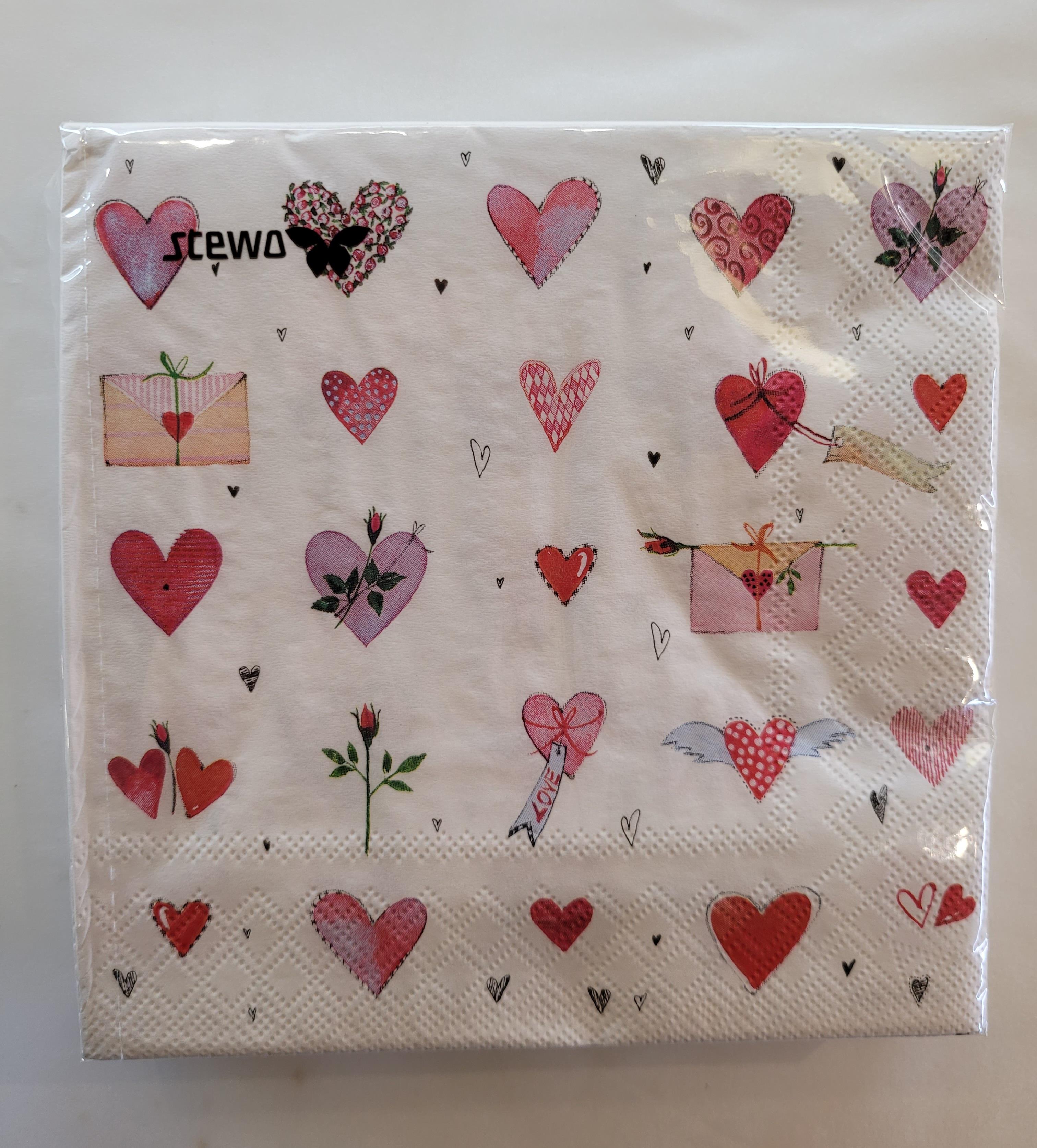 STEWO PEÇETE RENKLİ KALP 33x33CM