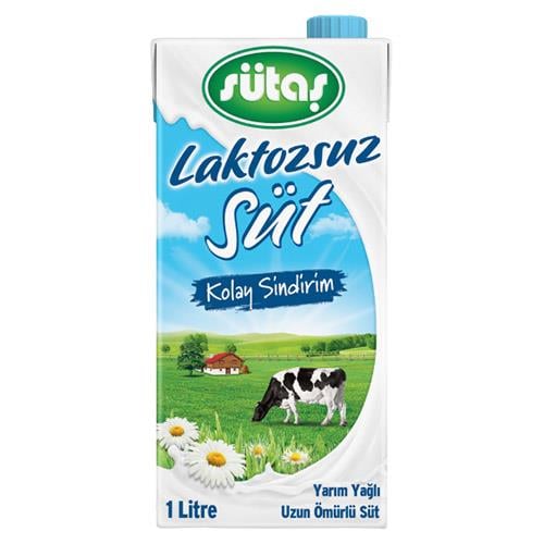 SÜTAŞ SÜT LAKTOZSUZ 1LT