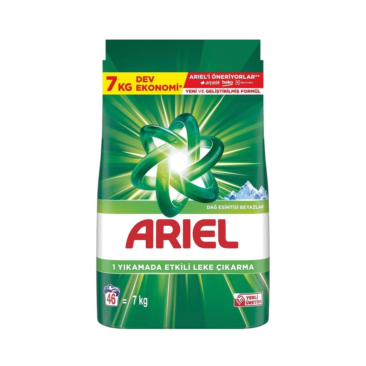 Ariel Matik Toz Deterjan Dağ Esintisi Beyazlar 7000 GR