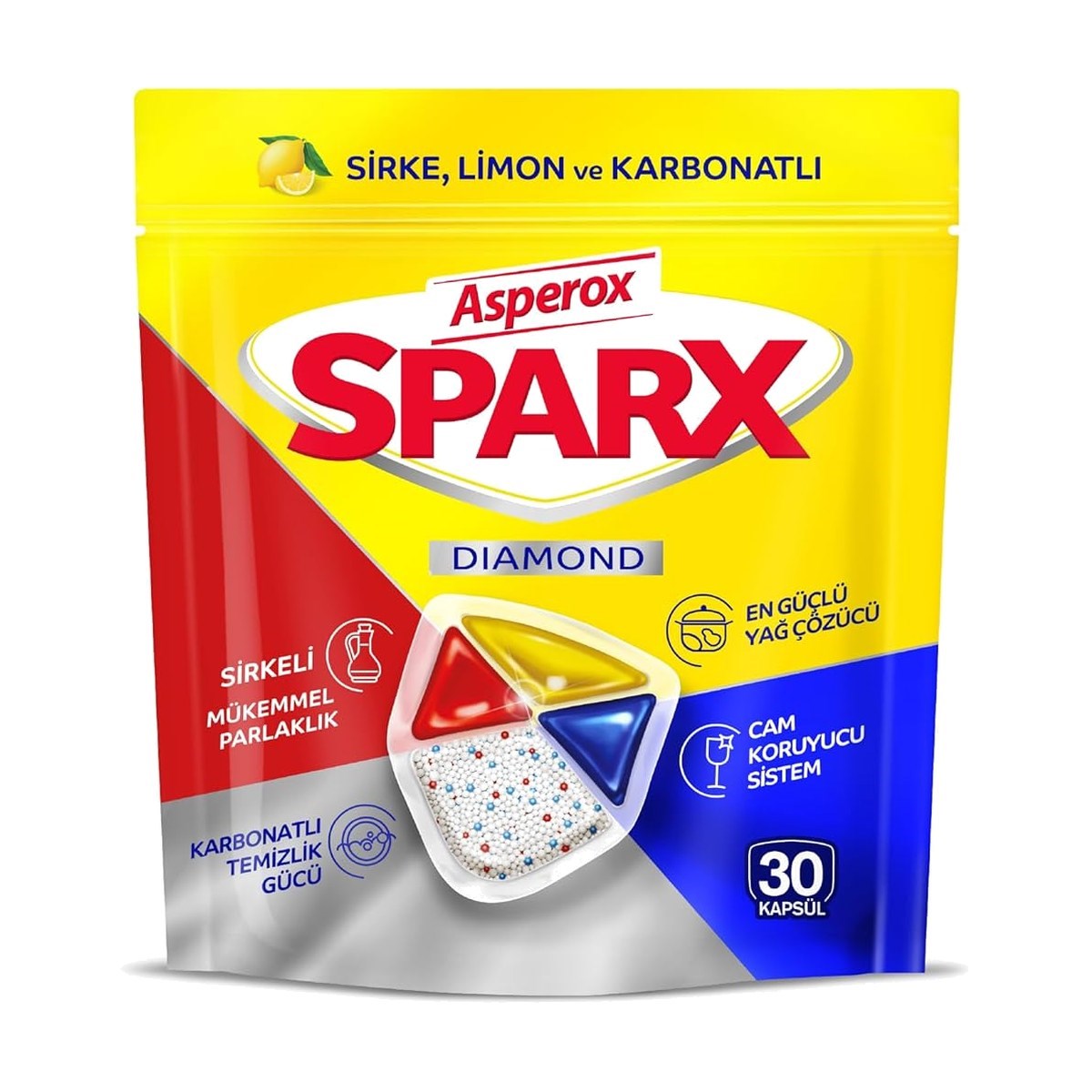 Asperox Sparx Diamond Bulaşık Kapsülü 30 Kapsül