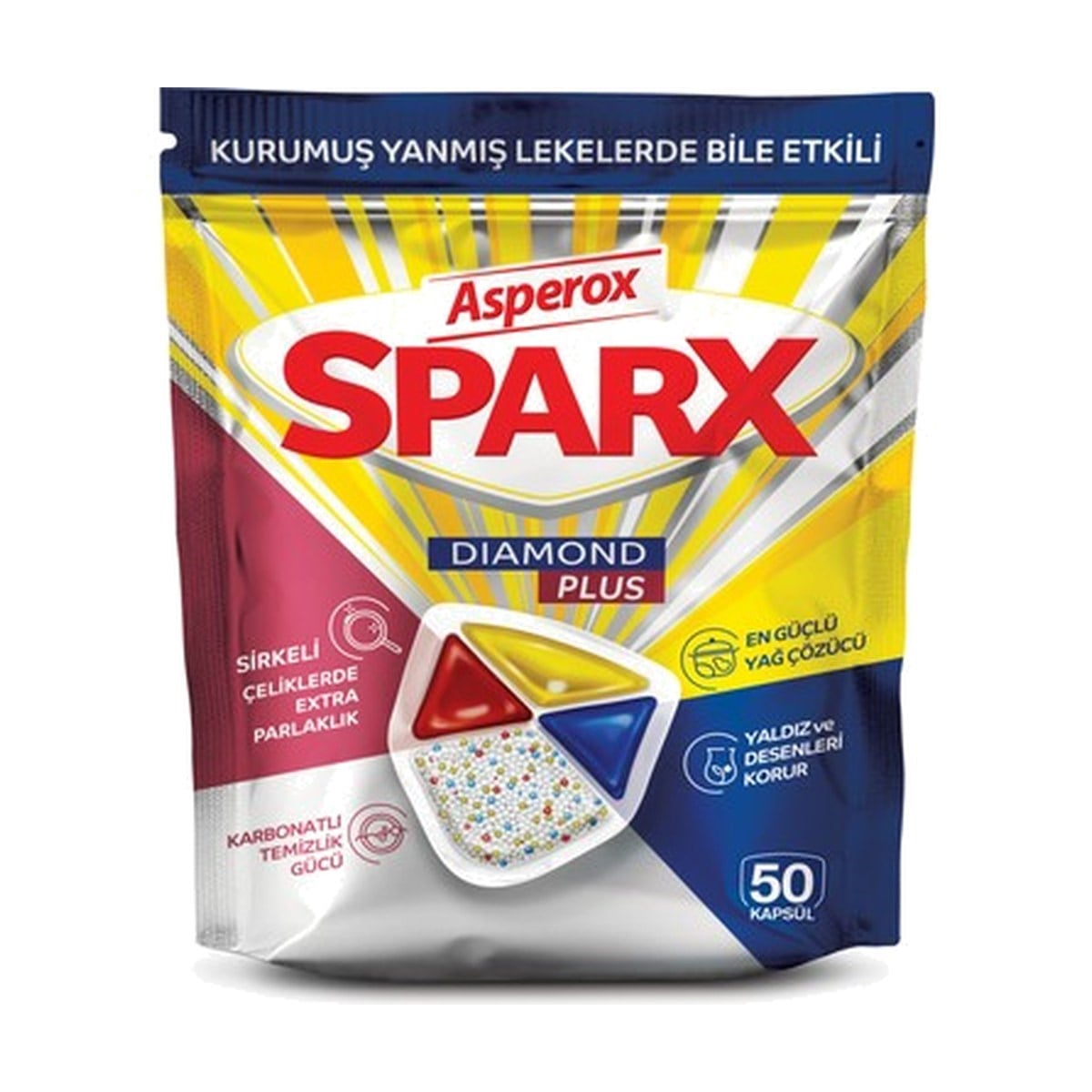 Asperox Sparx Diamond Plus Bulaşık Makinesi Kapsülü 50 Kapsül