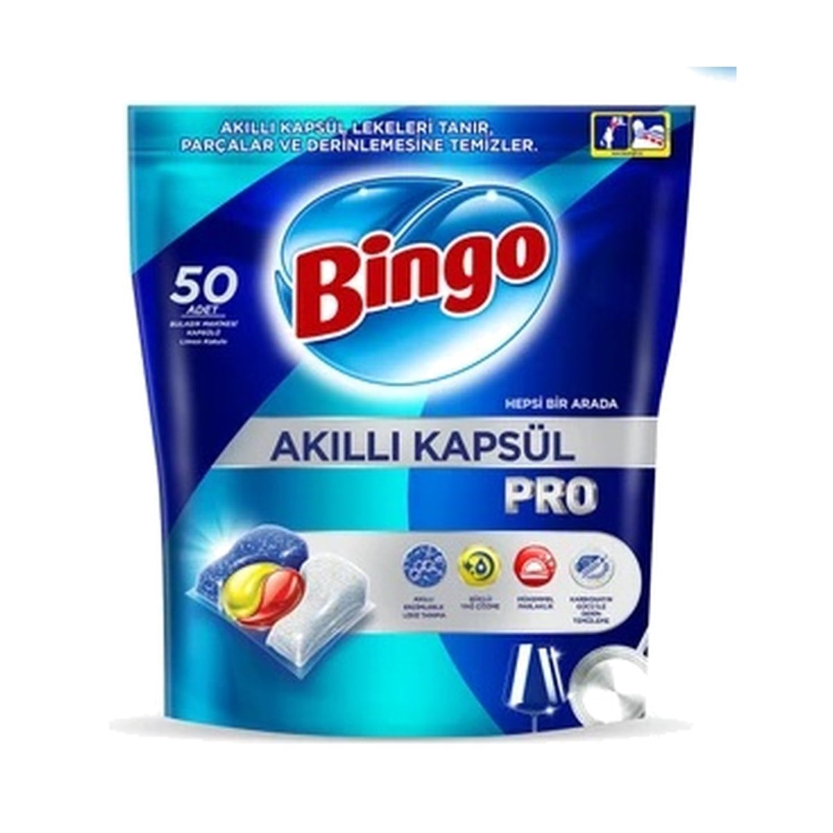 Bingo Pro Akıllı Bulaşık Kapsülü 50 Kapsül