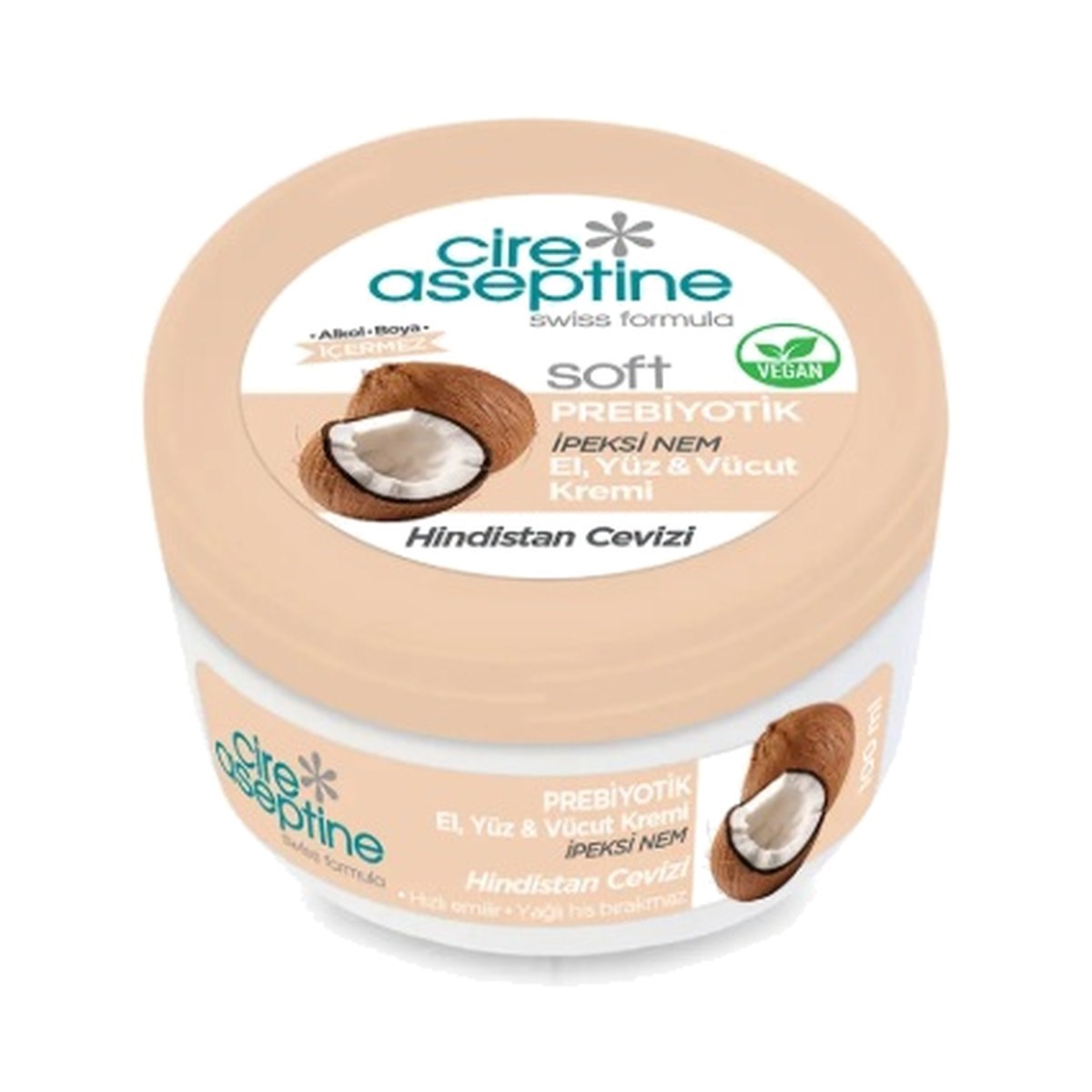 Cire Aseptine Soft Prebiyotik Krem Hindistan Cevizi 100 ML
